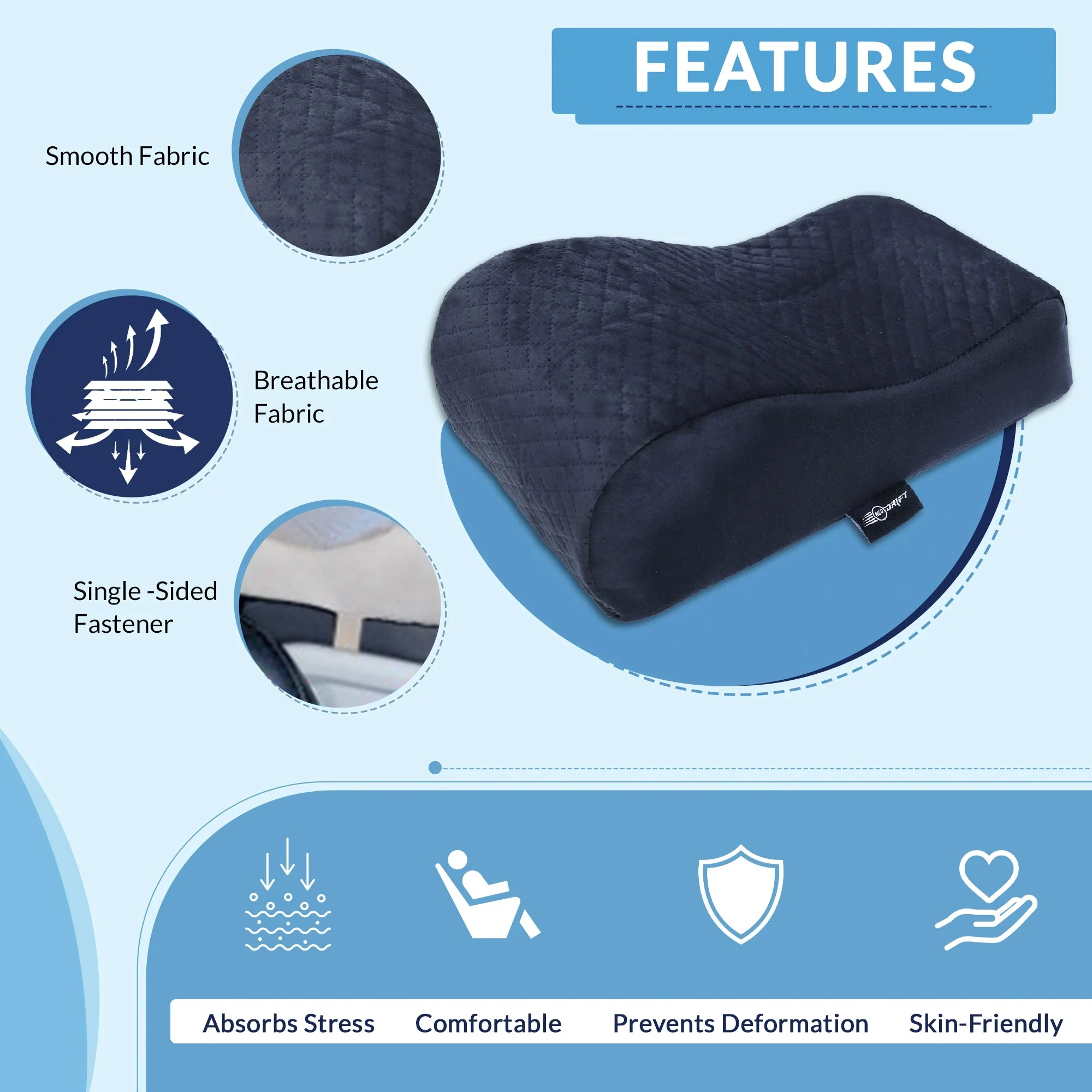 Neodrift 'ArmEase' Soft Elbow Support Cushion - Universal Car Armrest - Image 12