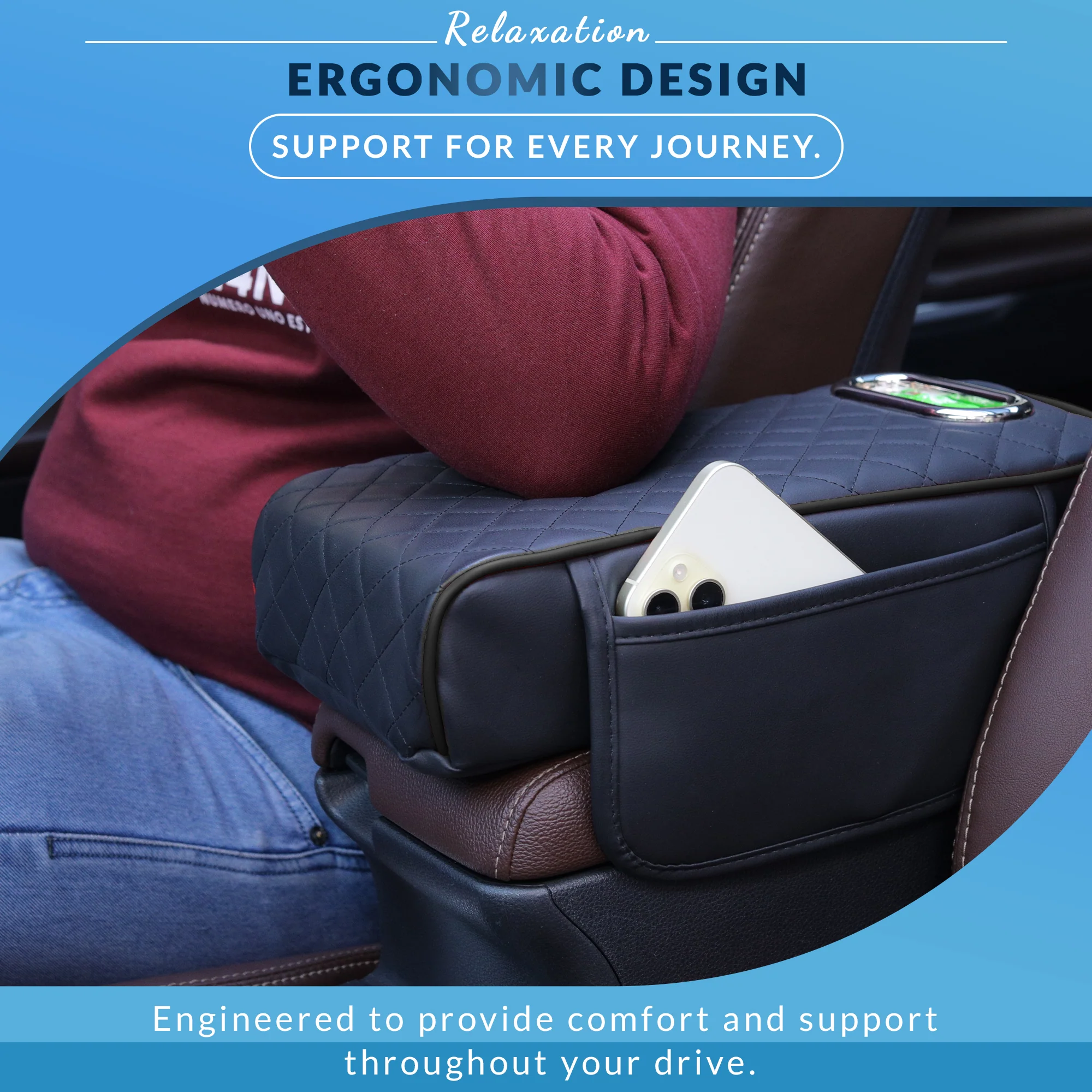 Neodrift 'ArmEase' Soft Elbow Support Cushion - Universal Car Armrest - Image 23