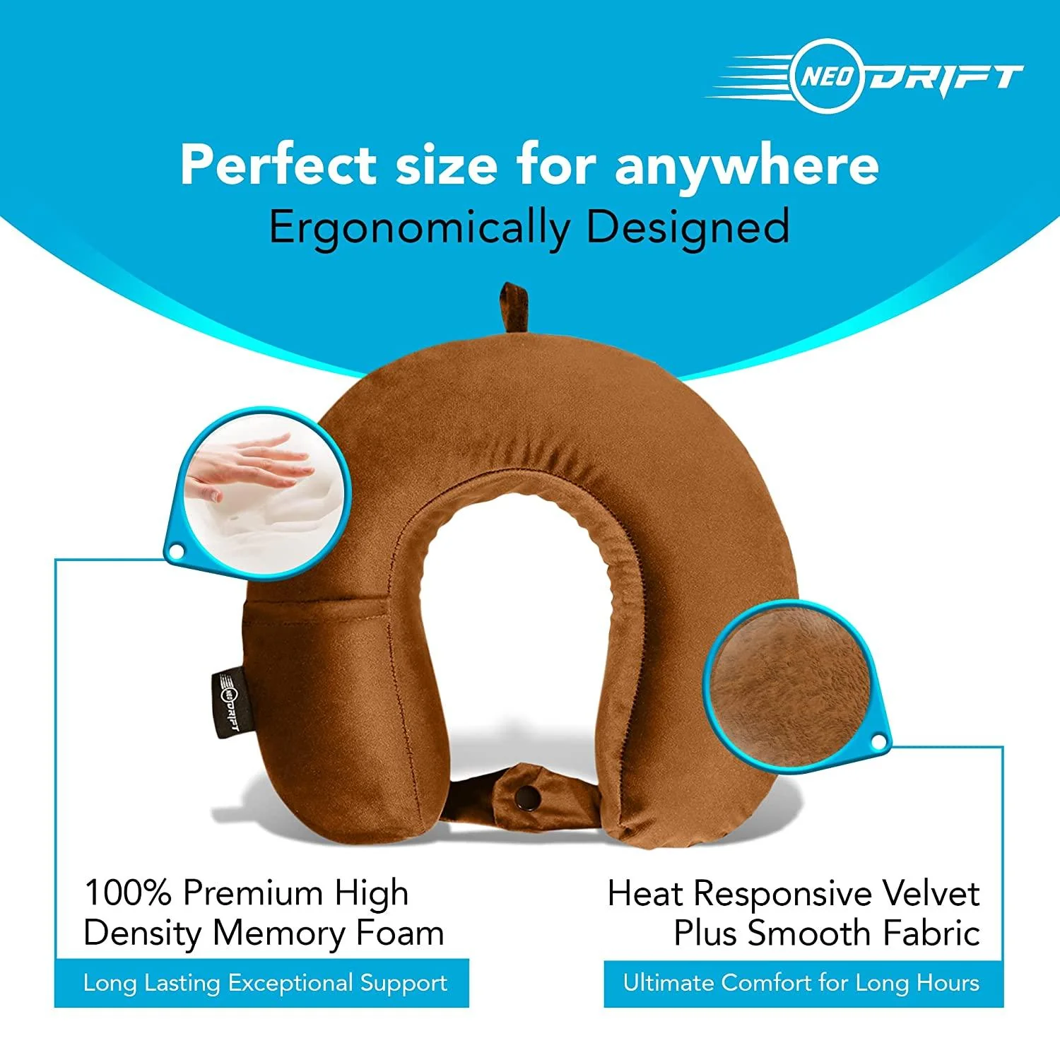 Neodrift Travel Pillow Cushions for Comfortable Sleep & Neck Support (Car, Plane) - Image 35
