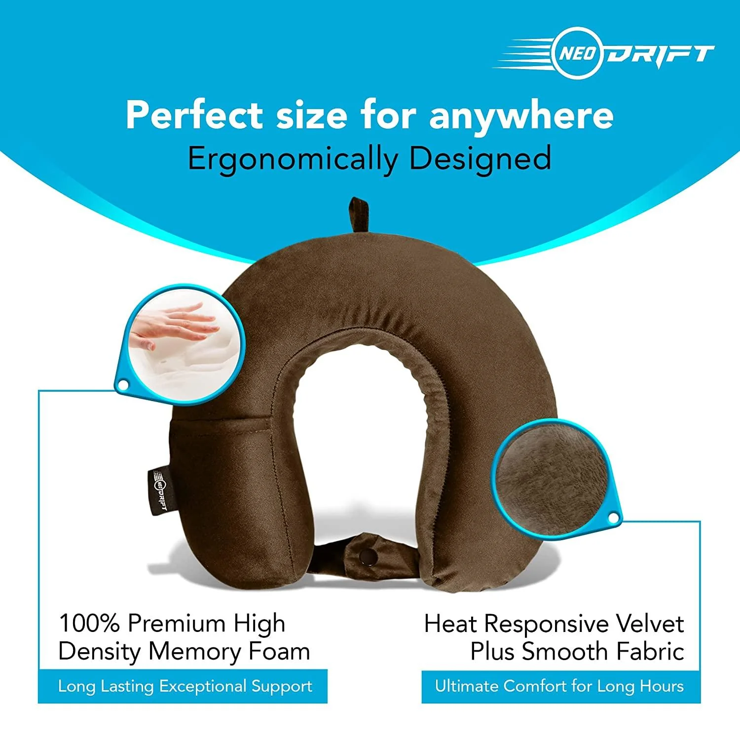 Neodrift Travel Pillow Cushions for Comfortable Sleep & Neck Support (Car, Plane) - Image 42
