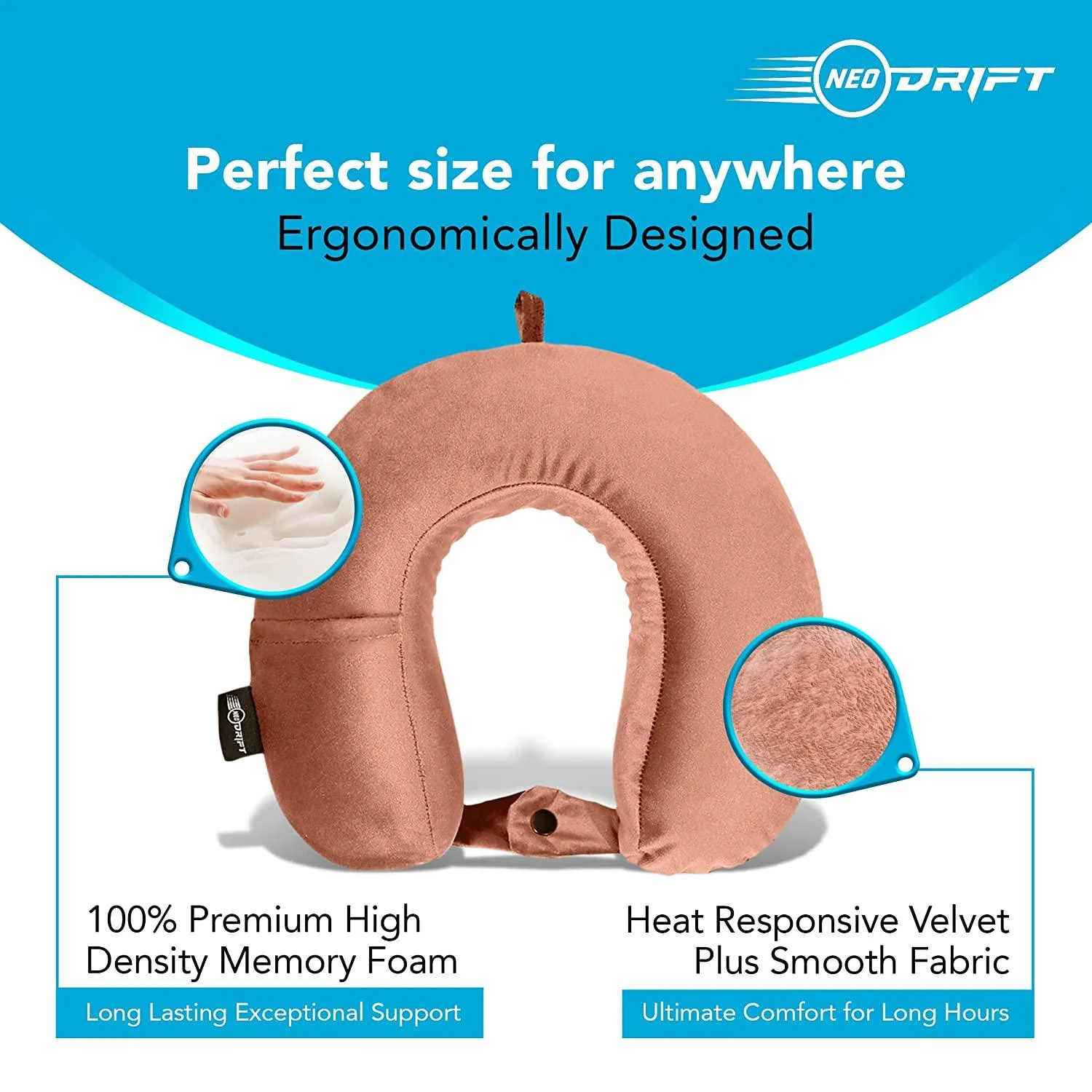 Neodrift Travel Pillow Cushions for Comfortable Sleep & Neck Support (Car, Plane) - Image 57