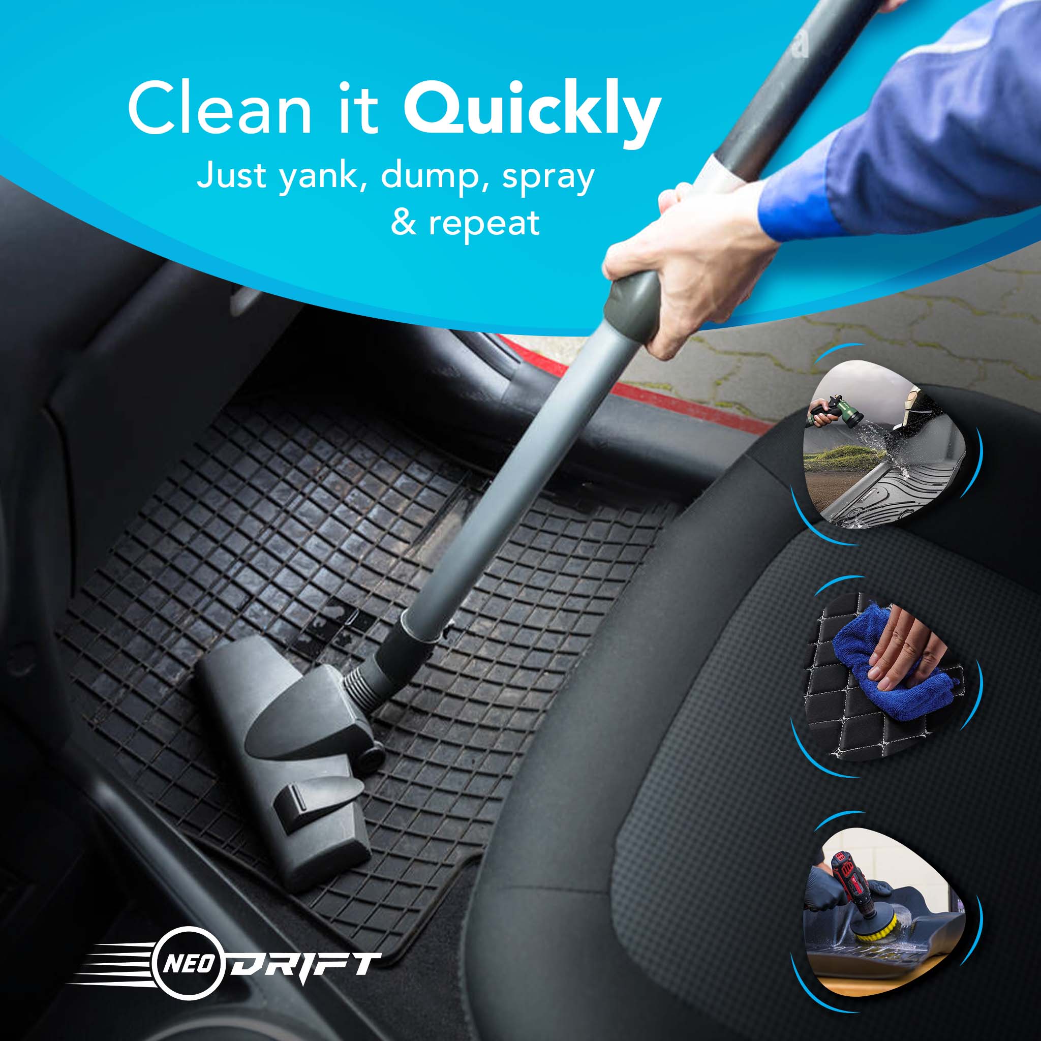 Neodrift - Car 7D Floor Mats for Honda Amaze - Regular (Set of 4) - Image 49