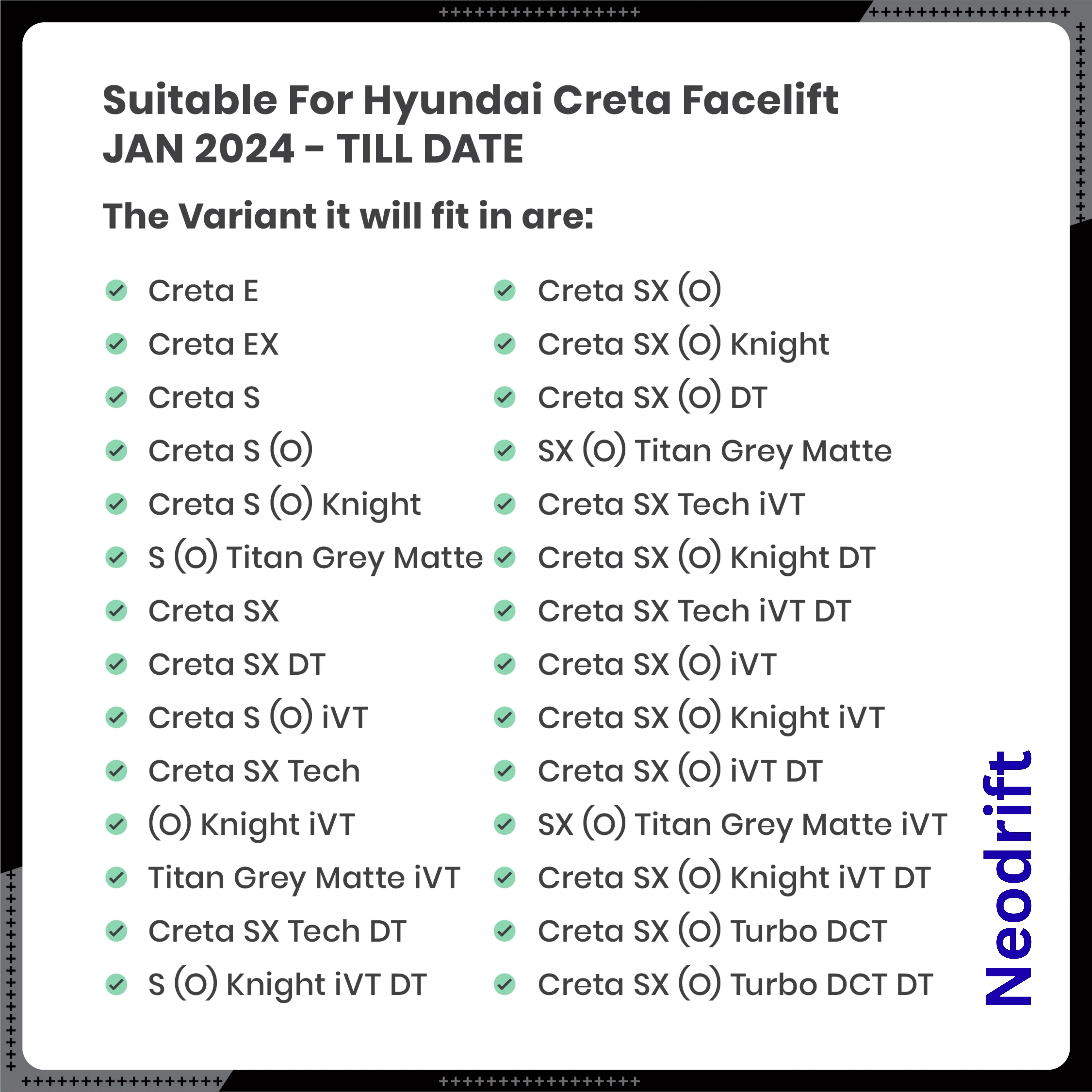 Neodrift - DriftLiner 5D Car Floor Mats for Hyundai Creta - Regular (Set of 4) - Image 8