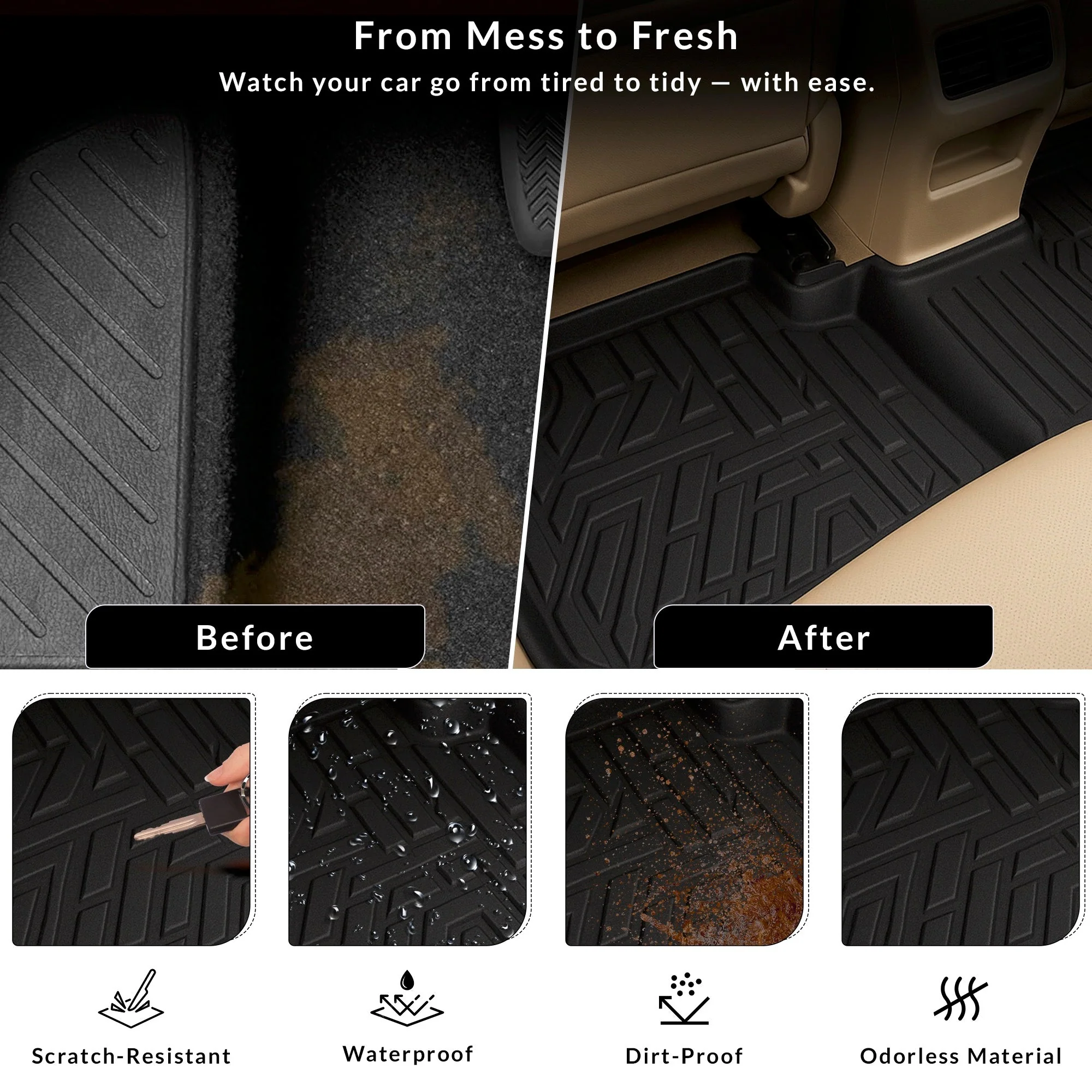 Neodrift - DriftLiner 5D Car Floor Mats for Kia Carens - Regular (Set of 7) - Image 7