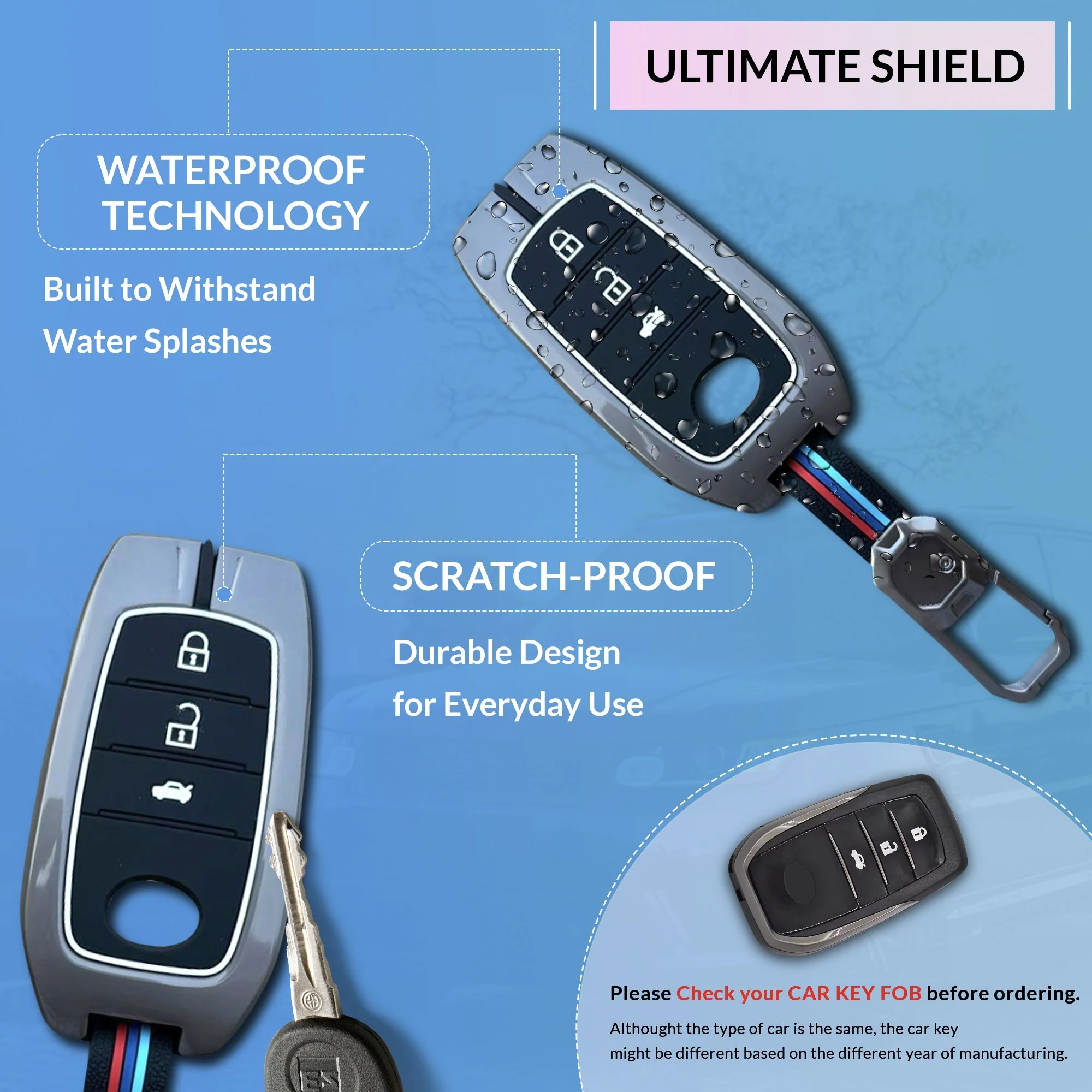 Neodrift 'KeyShield' Key Cover for Toyota Fortuner - Image 9