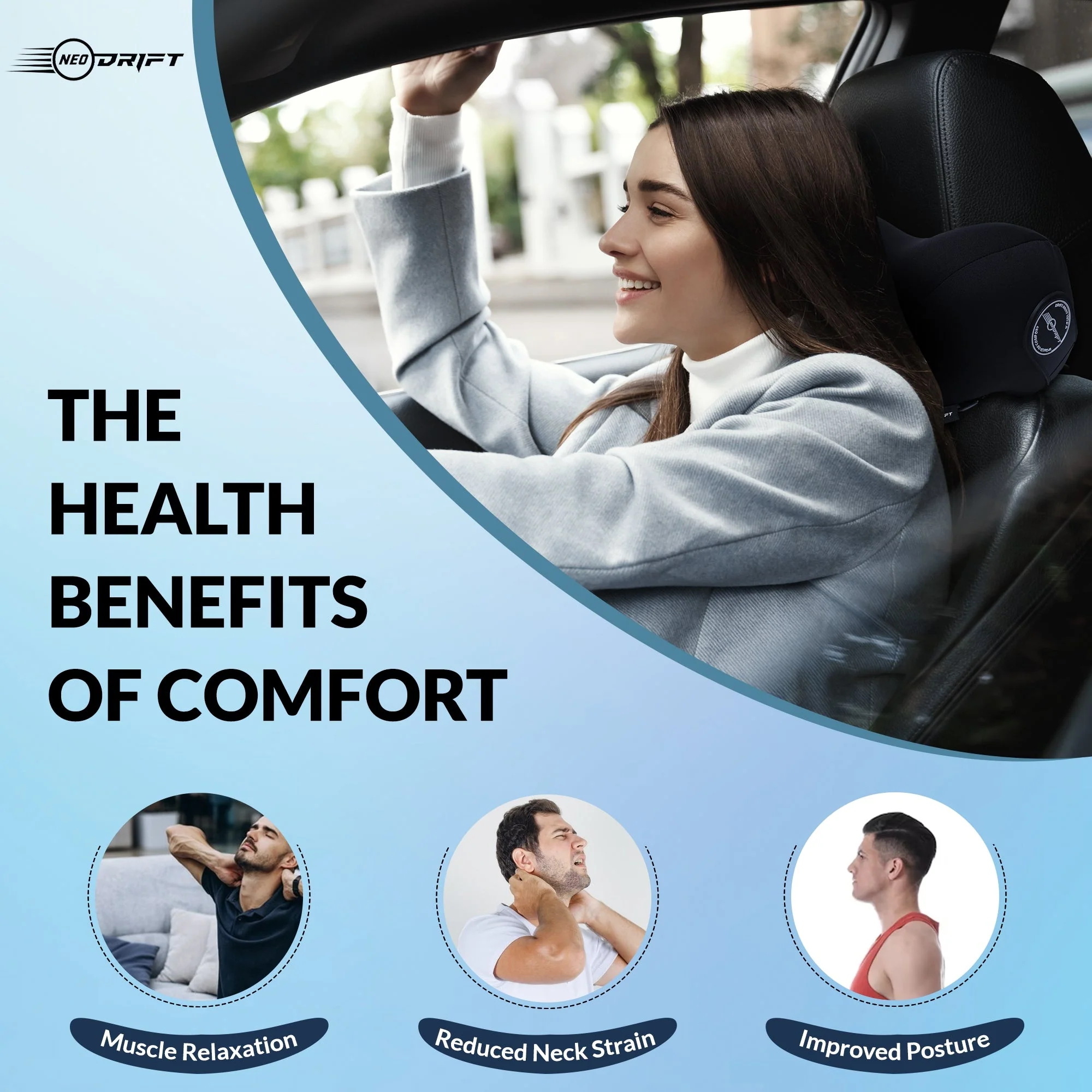 Neodrift Neck Cushions for Neck Support in Car/Office Seat - Image 10