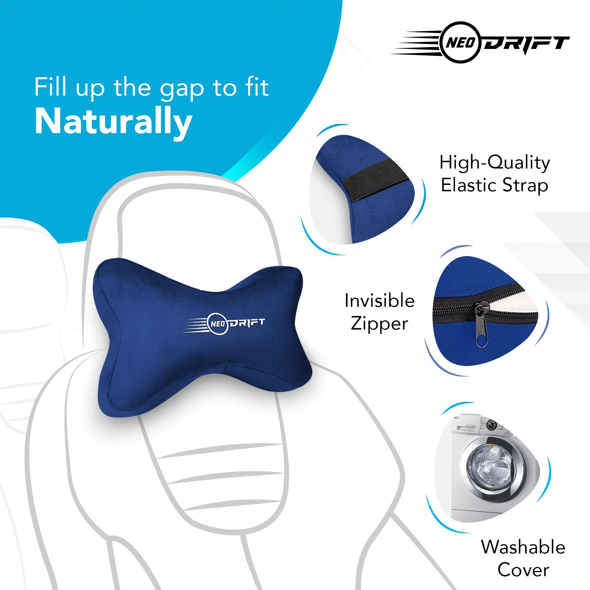 Neodrift Neck Cushions for Neck Support in Car/Office Seat - Image 112