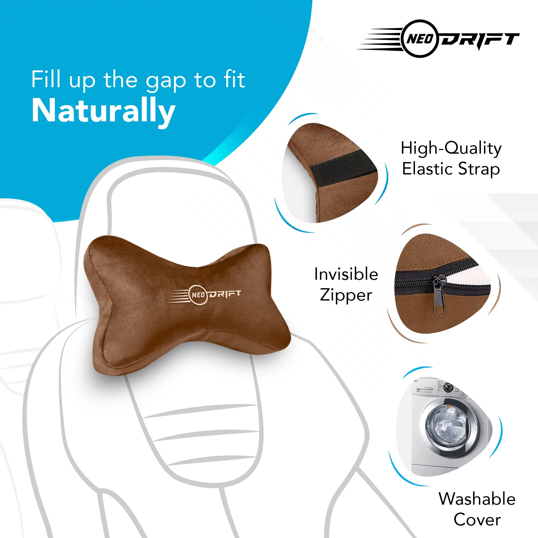 Neodrift Neck Cushions for Neck Support in Car/Office Seat - Image 118