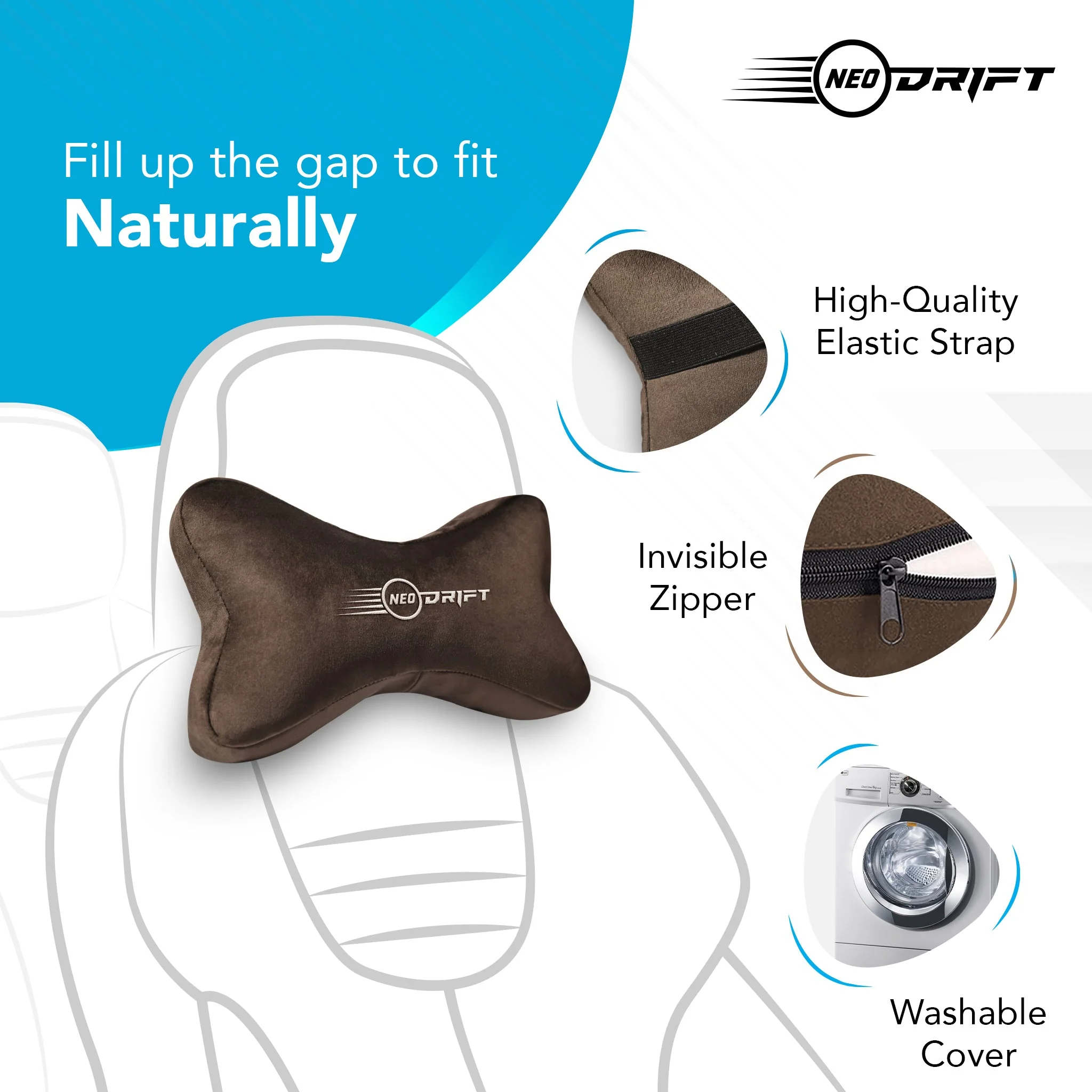 Neodrift Neck Cushions for Neck Support in Car/Office Seat - Image 124