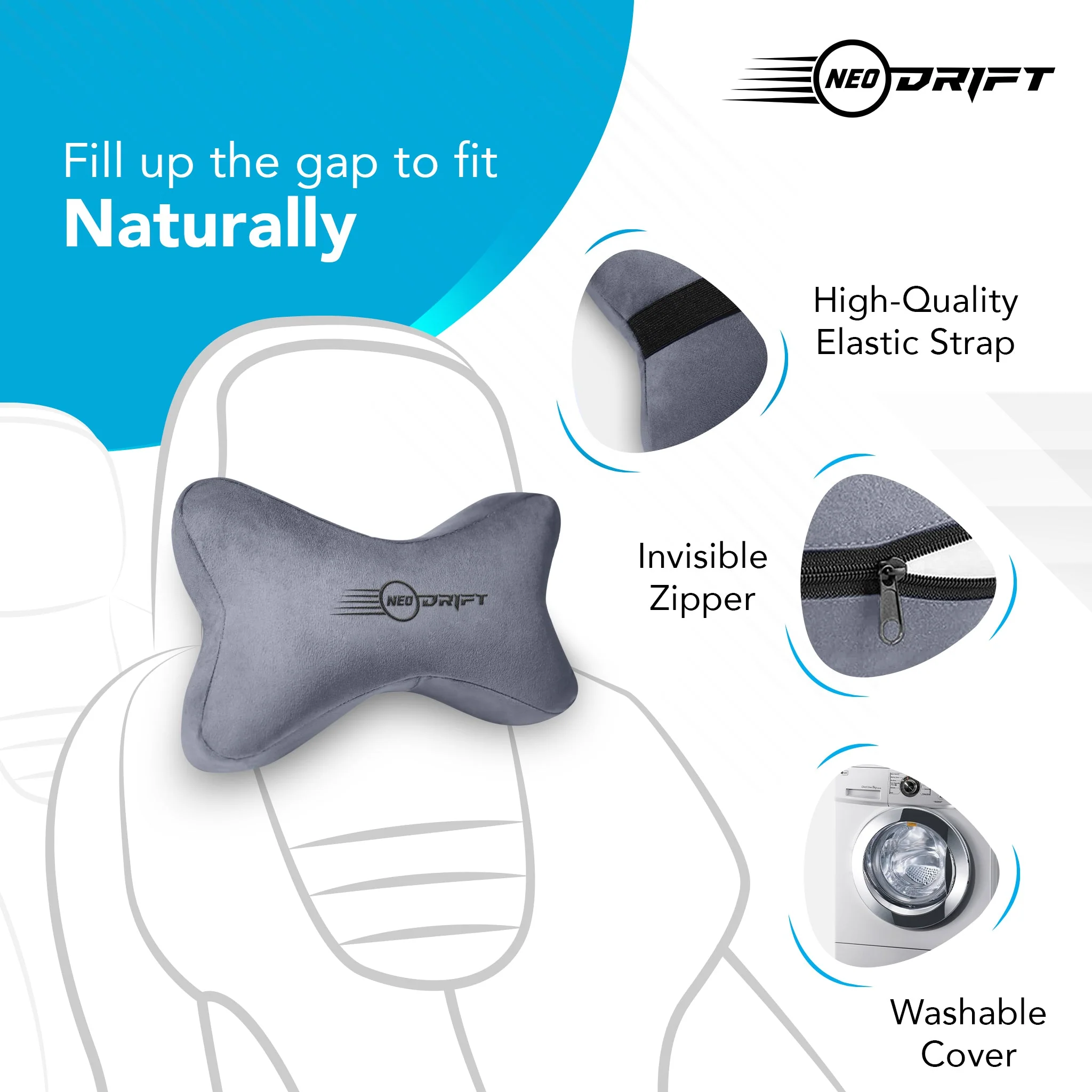 Neodrift Neck Cushions for Neck Support in Car/Office Seat - Image 130