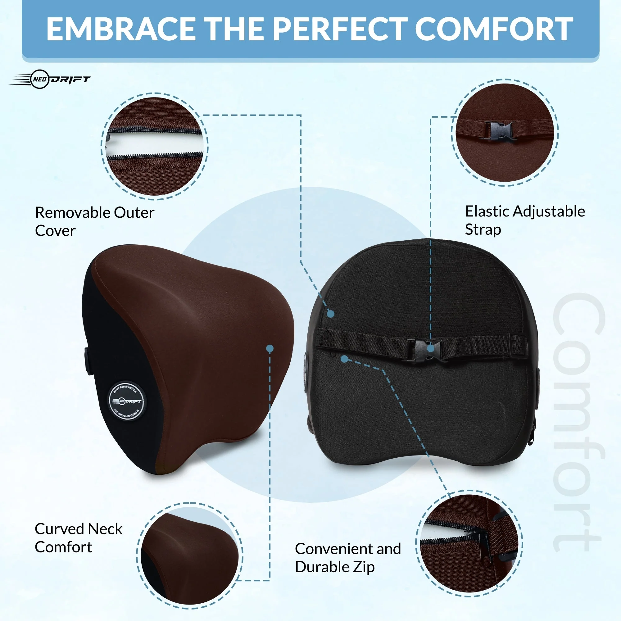 Neodrift Neck Cushions for Neck Support in Car/Office Seat - Image 15