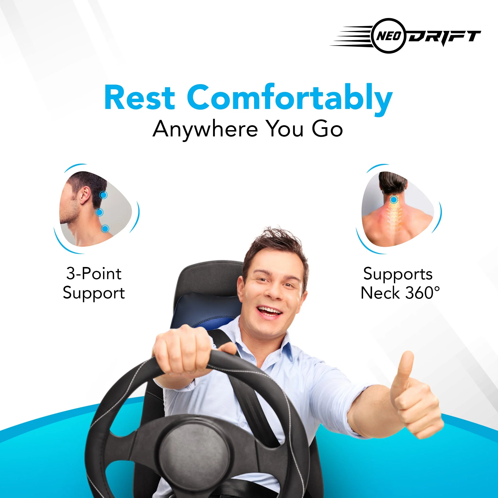 Neodrift Neck Cushions for Neck Support in Car/Office Seat - Image 154