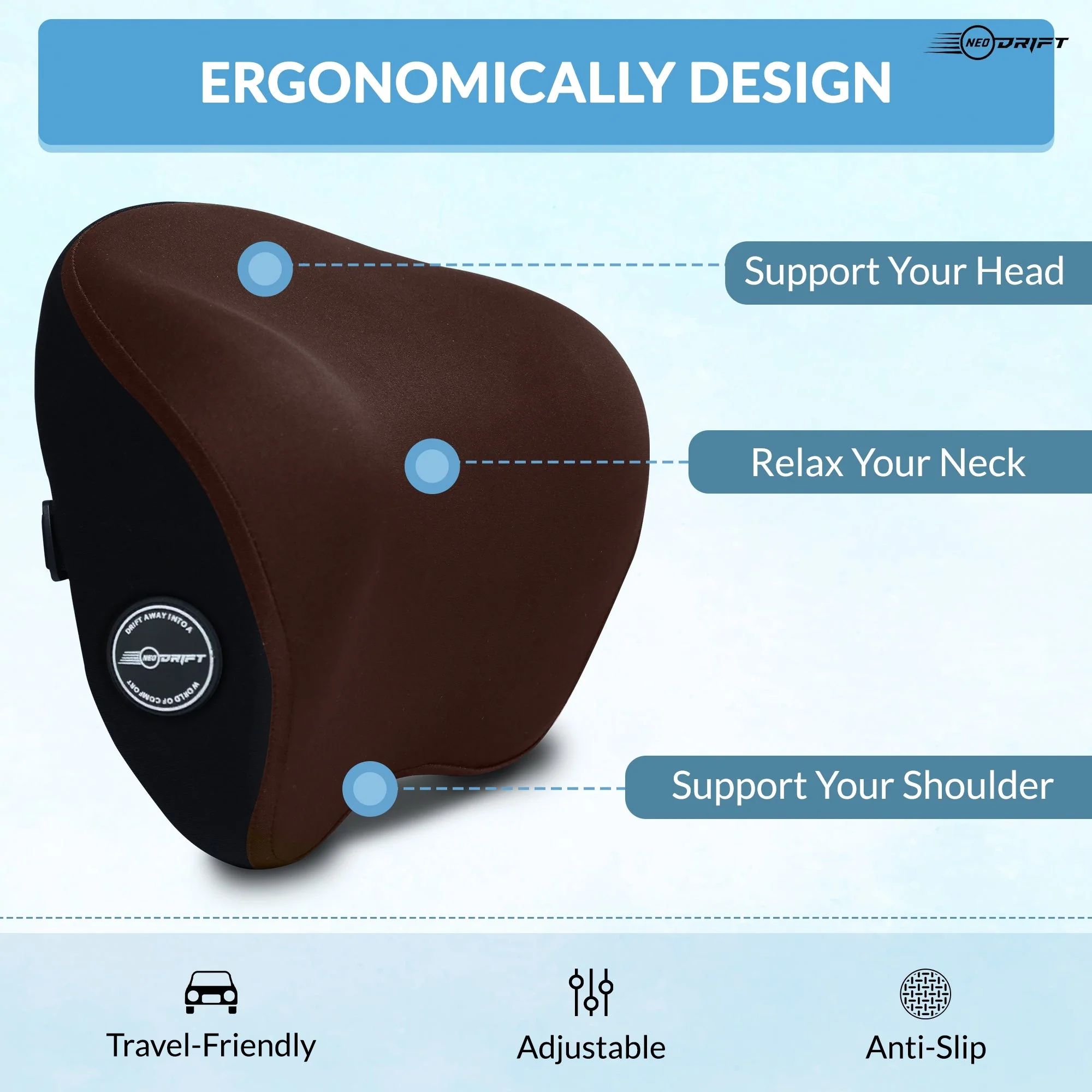 Neodrift Neck Cushions for Neck Support in Car/Office Seat - Image 16