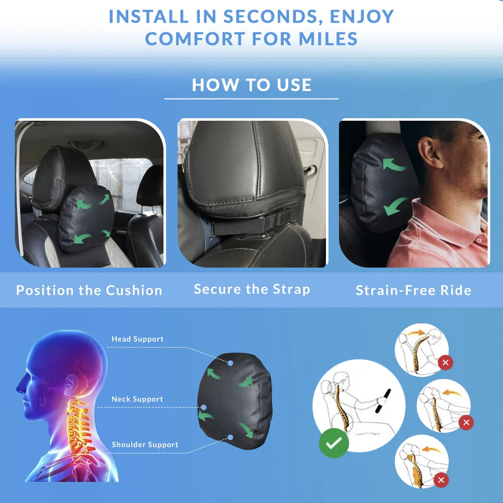 Neodrift Neck Cushions for Neck Support in Car/Office Seat - Image 186