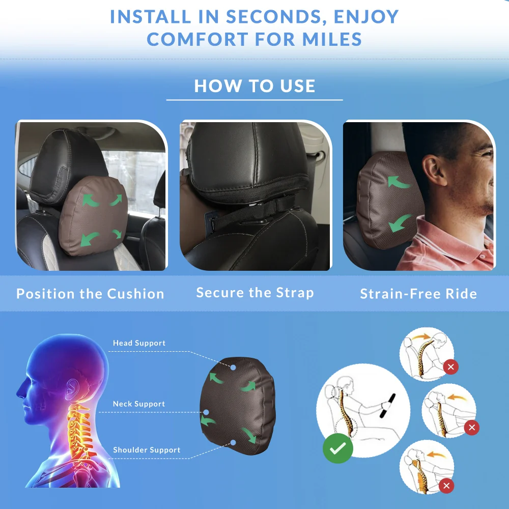 Neodrift Neck Cushions for Neck Support in Car/Office Seat - Image 191