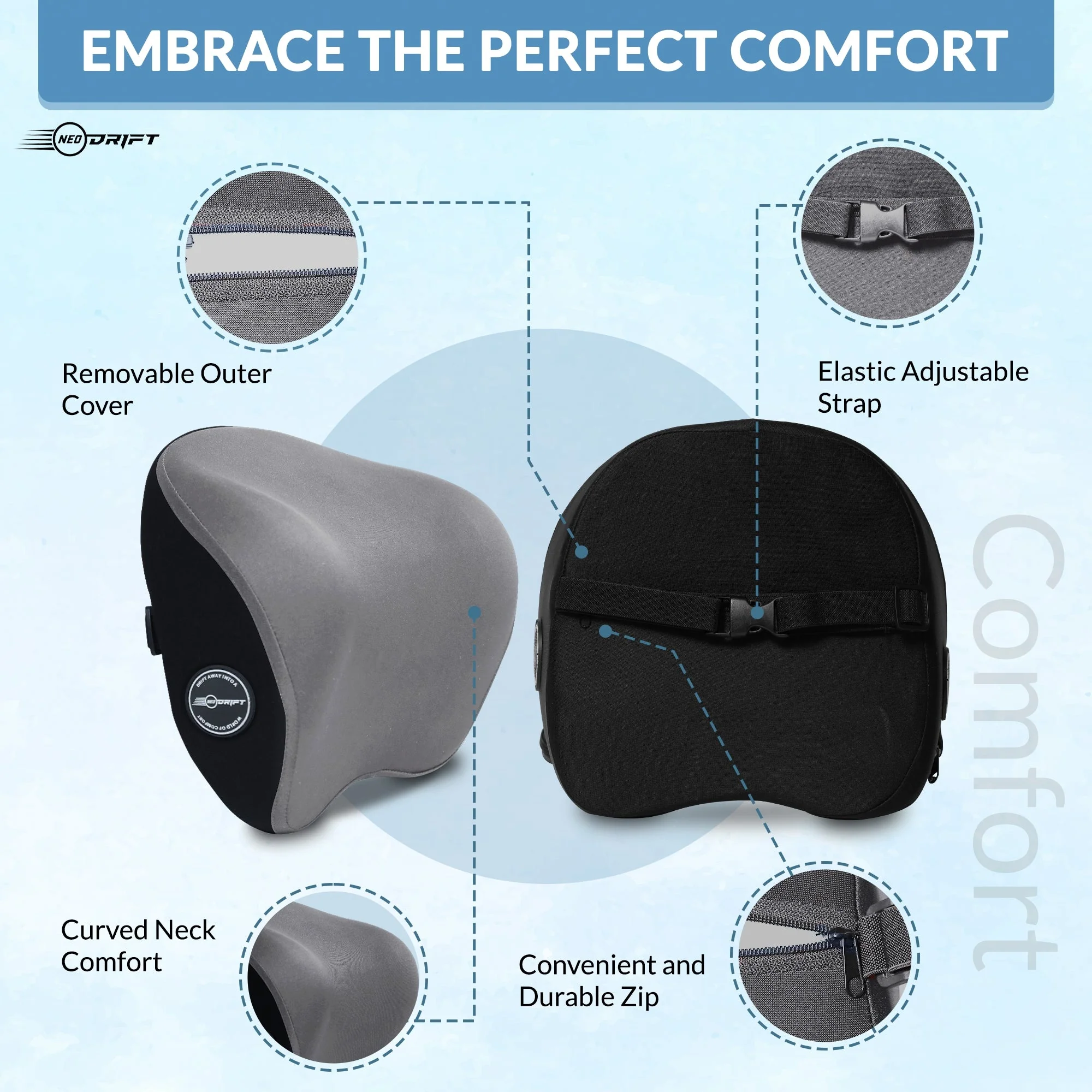 Neodrift Neck Cushions for Neck Support in Car/Office Seat - Image 21