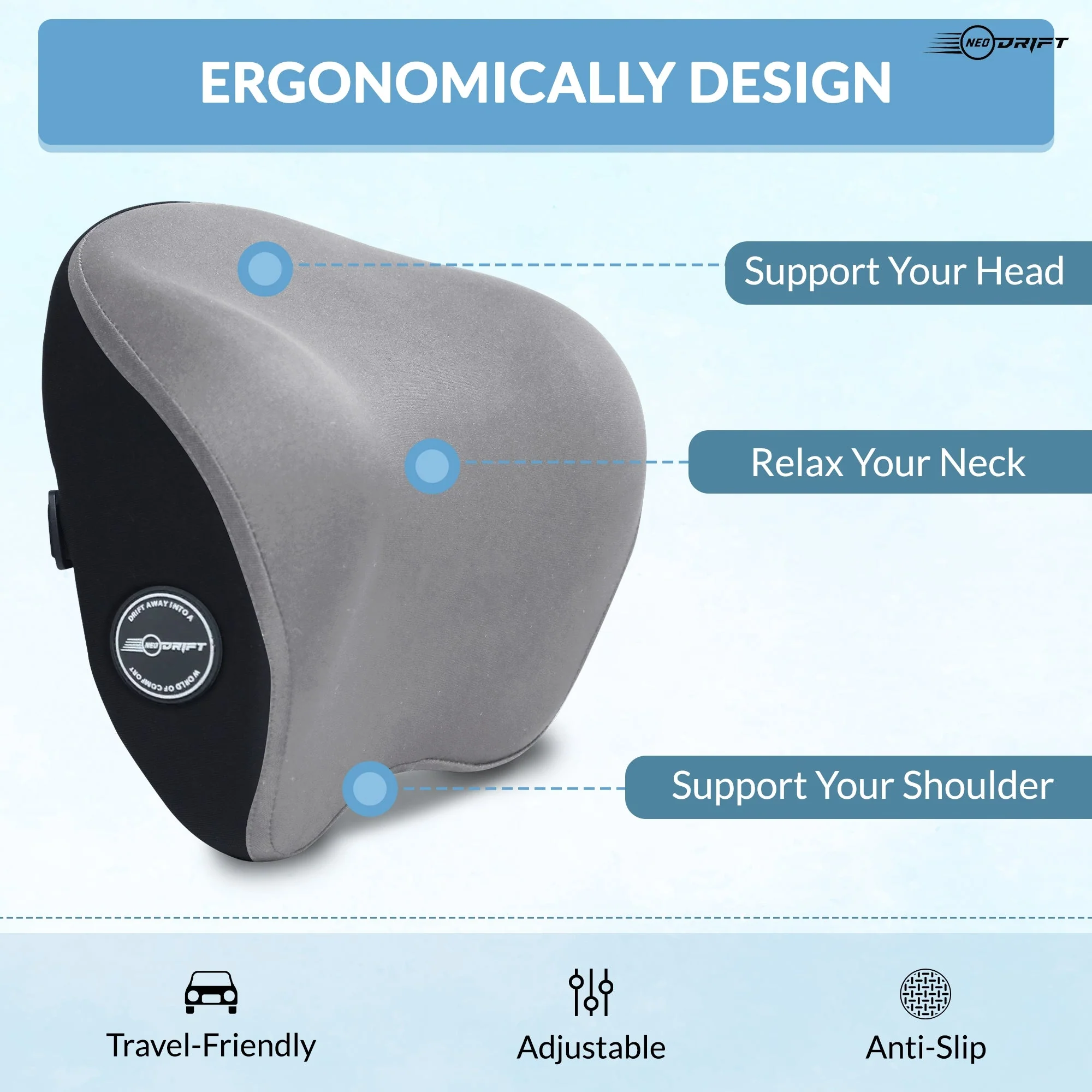 Neodrift Neck Cushions for Neck Support in Car/Office Seat - Image 22