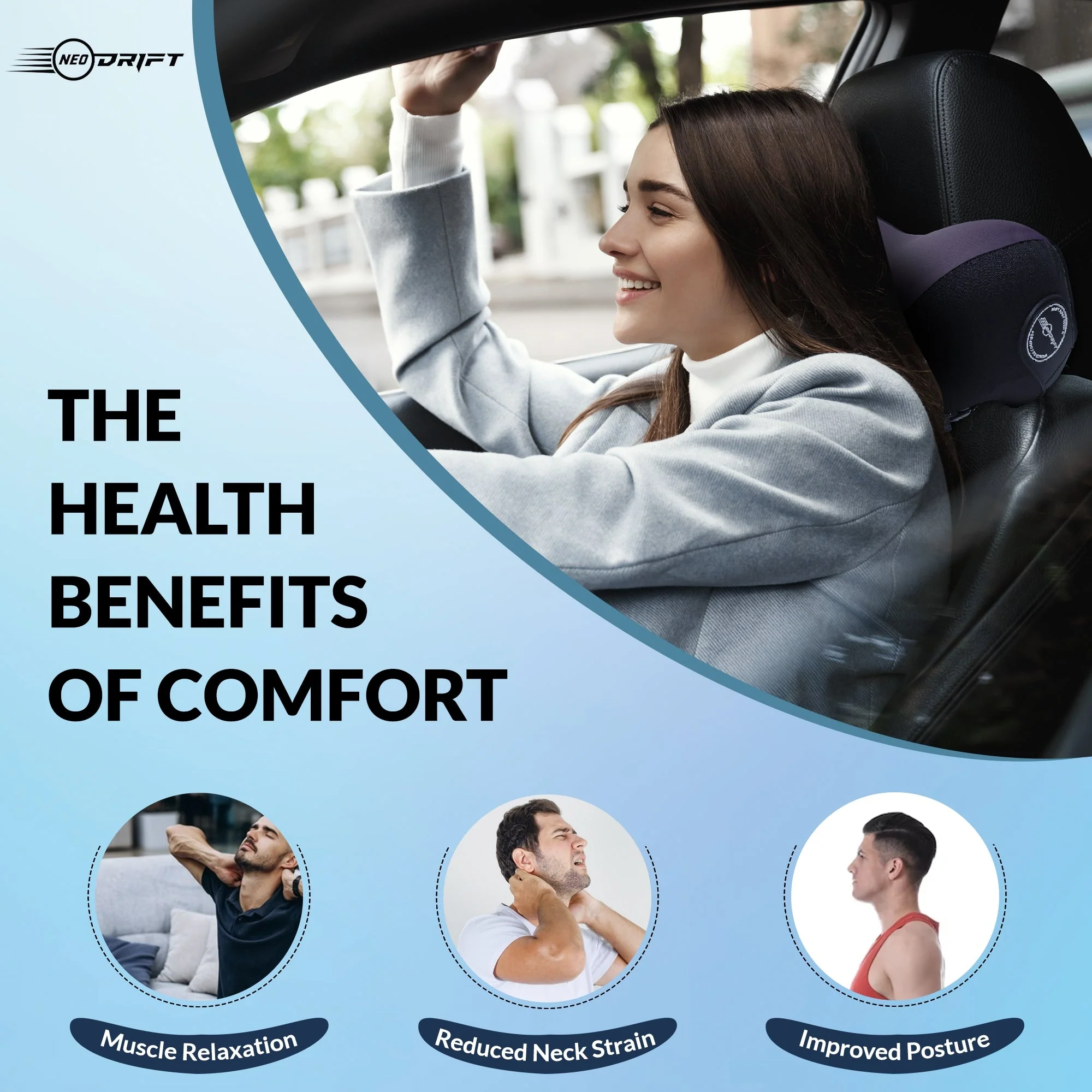 Neodrift Neck Cushions for Neck Support in Car/Office Seat - Image 34