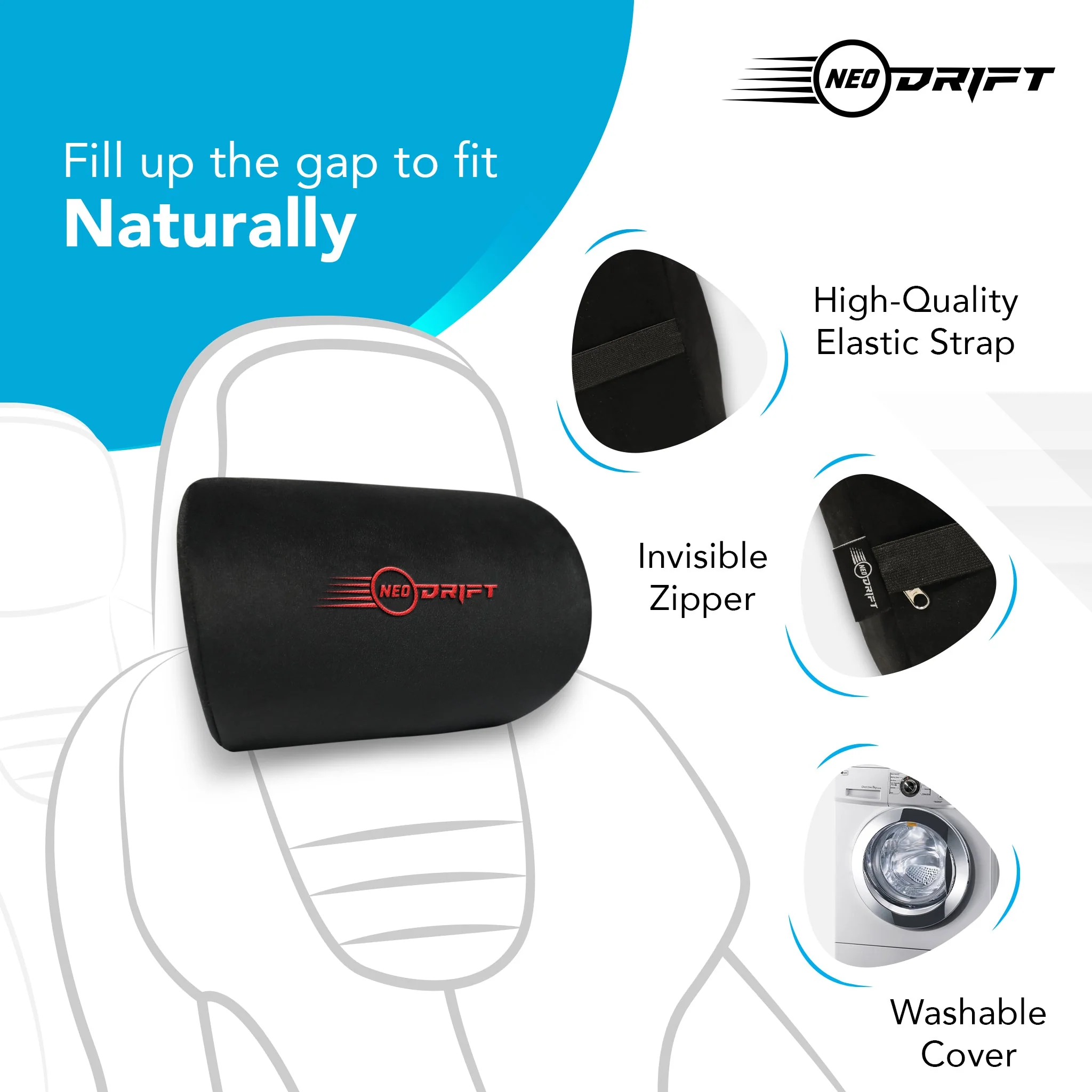Neodrift Neck Cushions for Neck Support in Car/Office Seat - Image 46