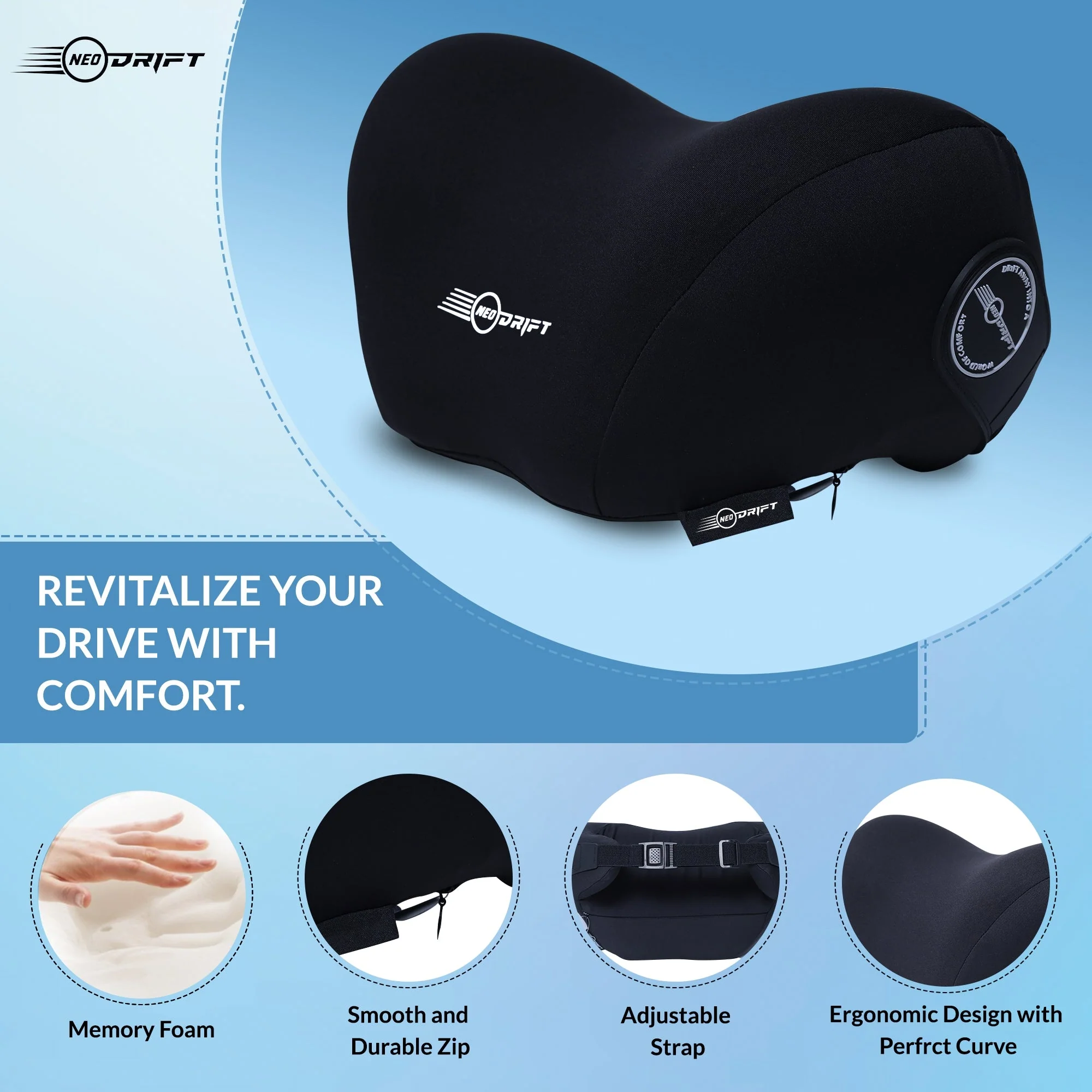 Neodrift Neck Cushions for Neck Support in Car/Office Seat - Image 8