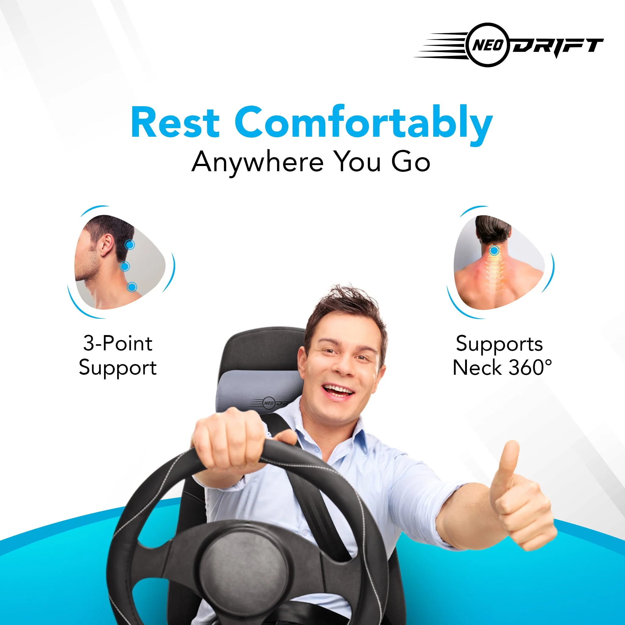 Neodrift Neck Cushions for Neck Support in Car/Office Seat - Image 85