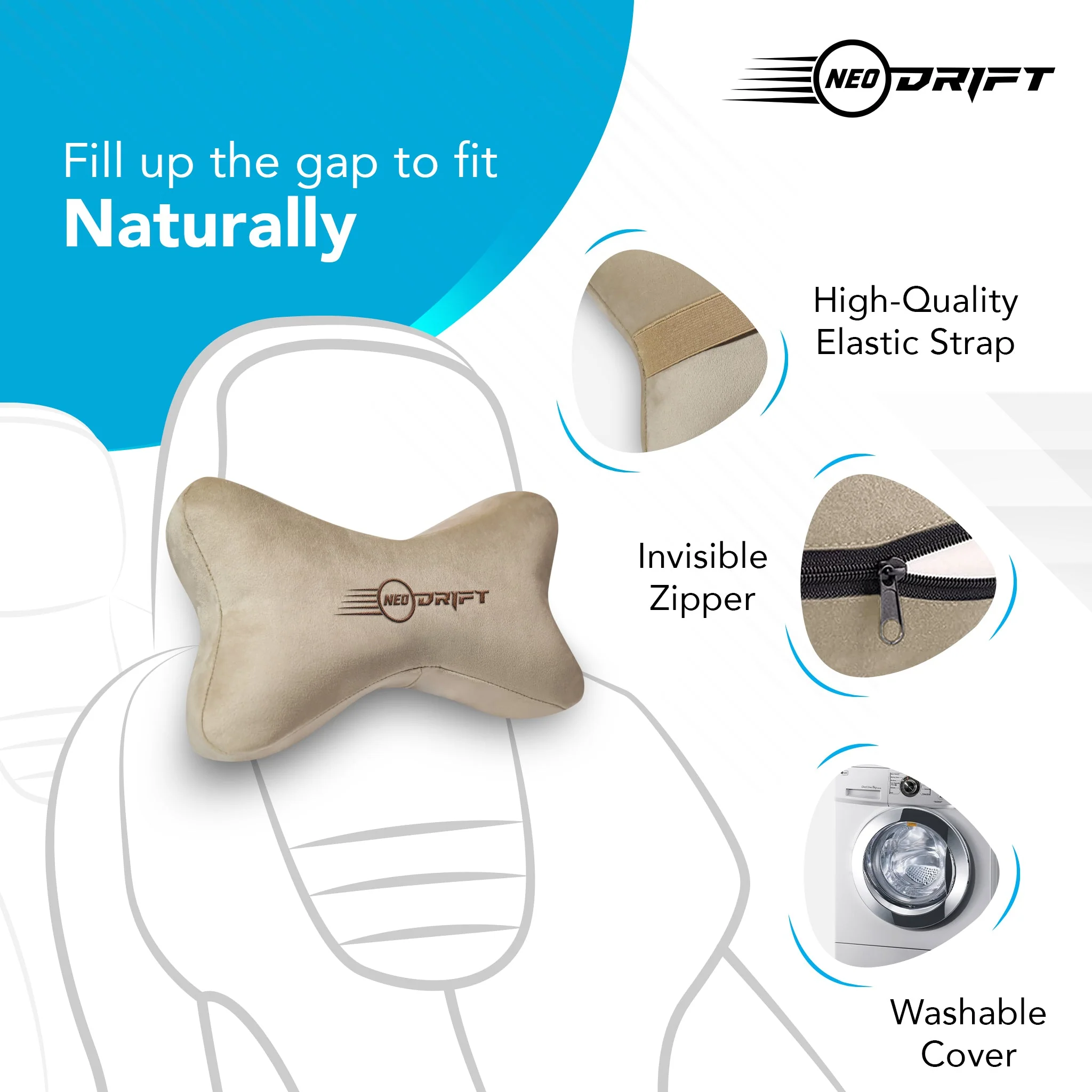 Neodrift Neck Cushions for Neck Support in Car/Office Seat - Image 94