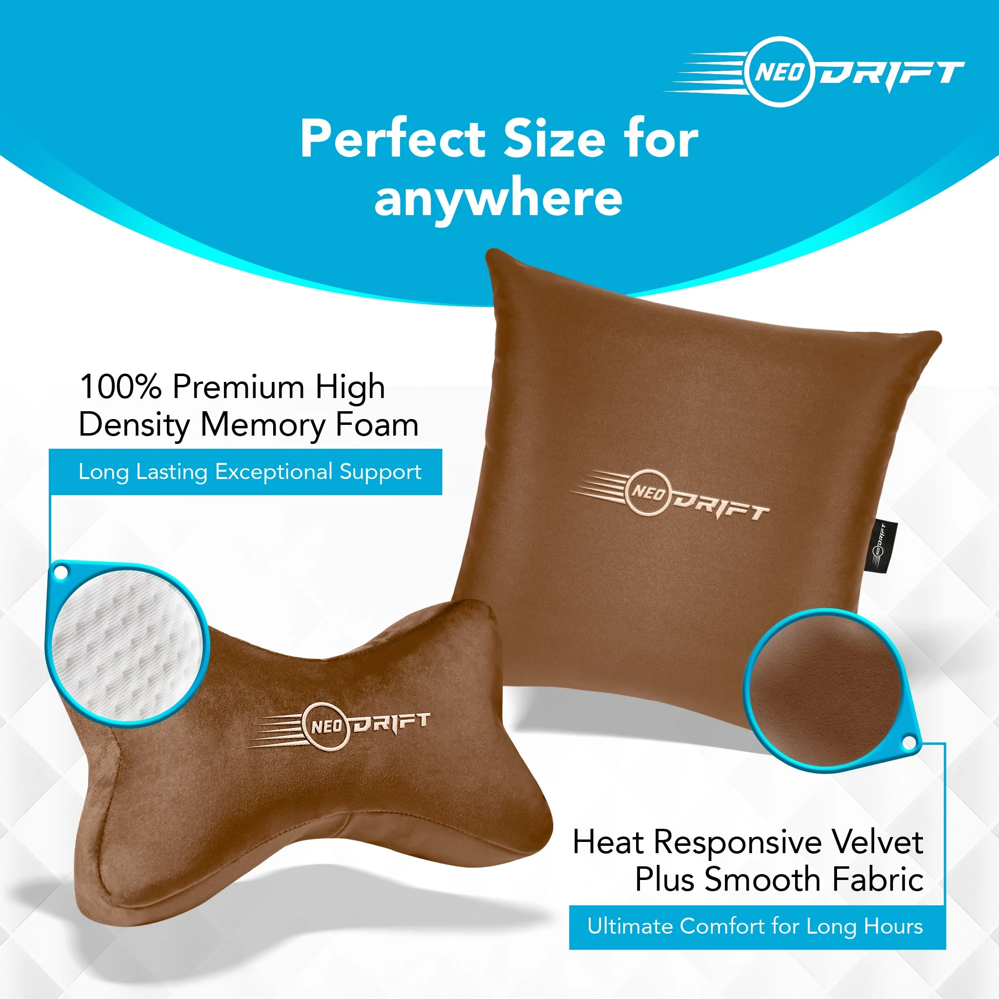 Neodrift COMBOS 'Neo-Kit' for Neck Support & Back Support in Car/Office Seat - Image 23