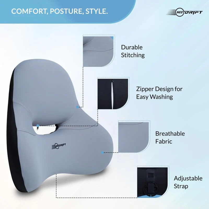 Neodrift COMBOS 'Neo-Kit' for Neck Support & Back Support in Car/Office Seat - Image 54