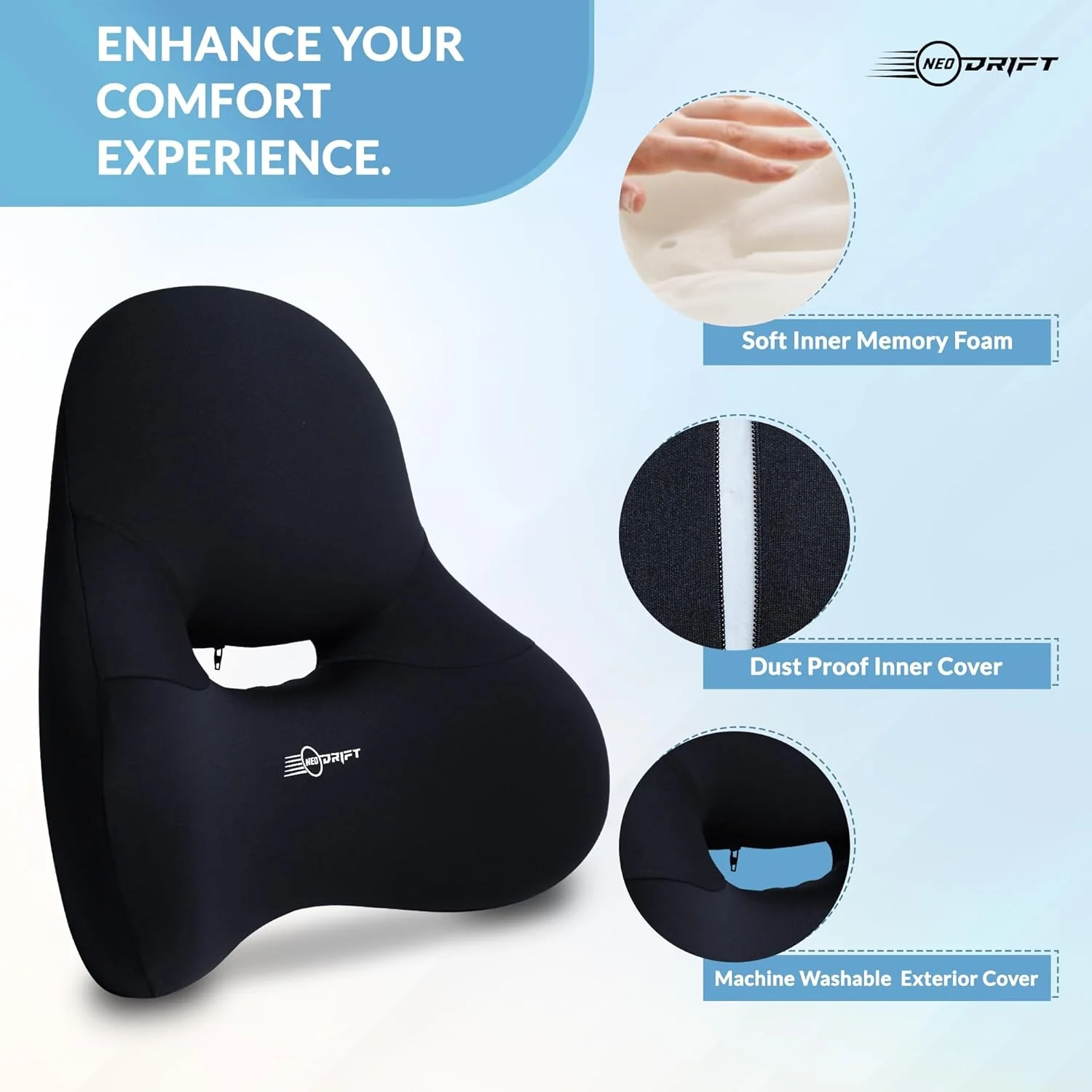 Neodrift COMBOS 'Neo-Kit' for Neck Support & Back Support in Car/Office Seat - Image 69