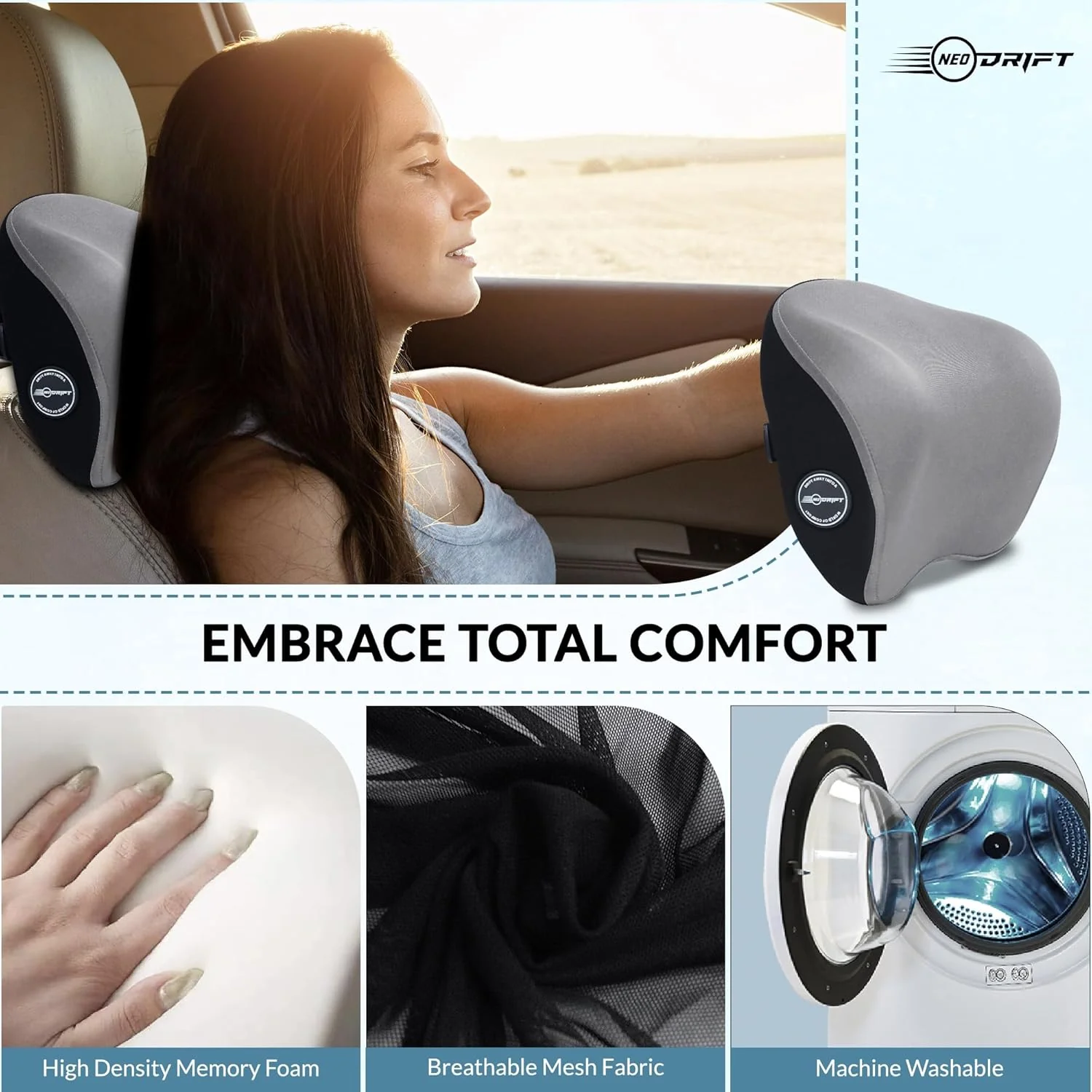 Neodrift COMBOS 'Neo-Kit' for Neck Support & Back Support in Car/Office Seat - Image 75