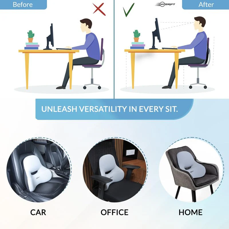 Neodrift COMBOS 'Neo-Kit' for Neck Support & Back Support in Car/Office Seat - Image 78
