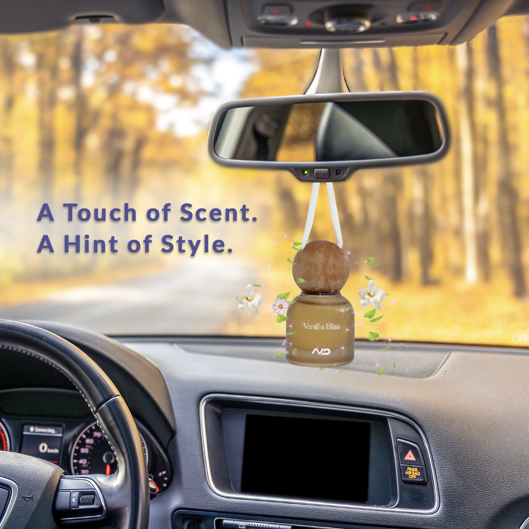 NEODRIFT 'NeoBliss' Car Hanging Diffuser Perfume for Car in Glass Bottle with Wooden Lid and Long-Lasting Scent – 10ml - Image 9