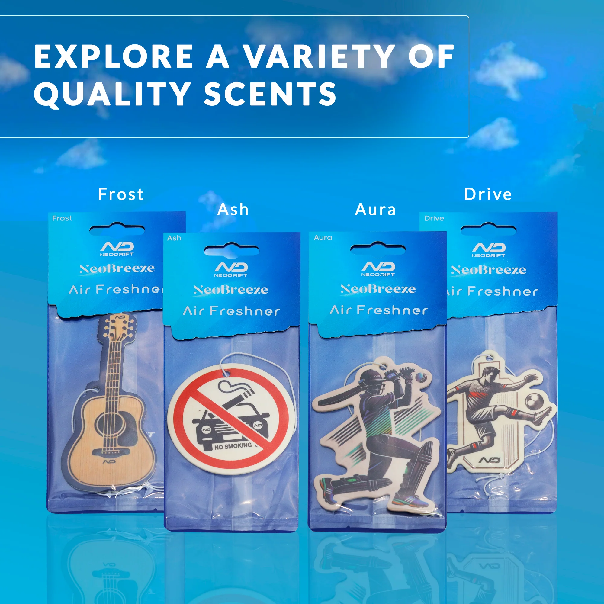 Neodrift 'NeoBreeze' Air Freshener Card Perfume (Car, Home, Office) - Image 5
