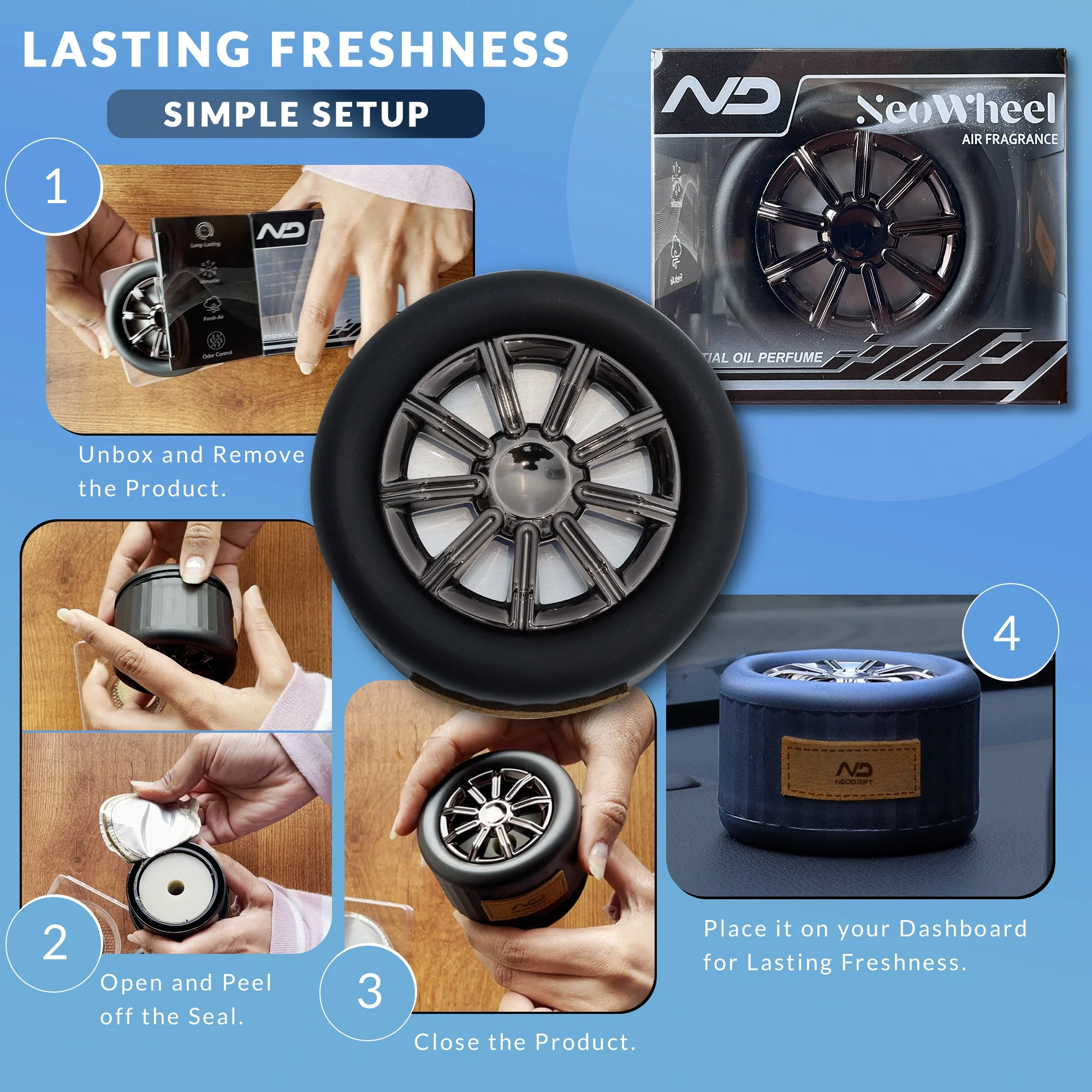 Neodrift 'NeoWheel' Air Freshener Perfume (Car, Home, Office) - Image 9