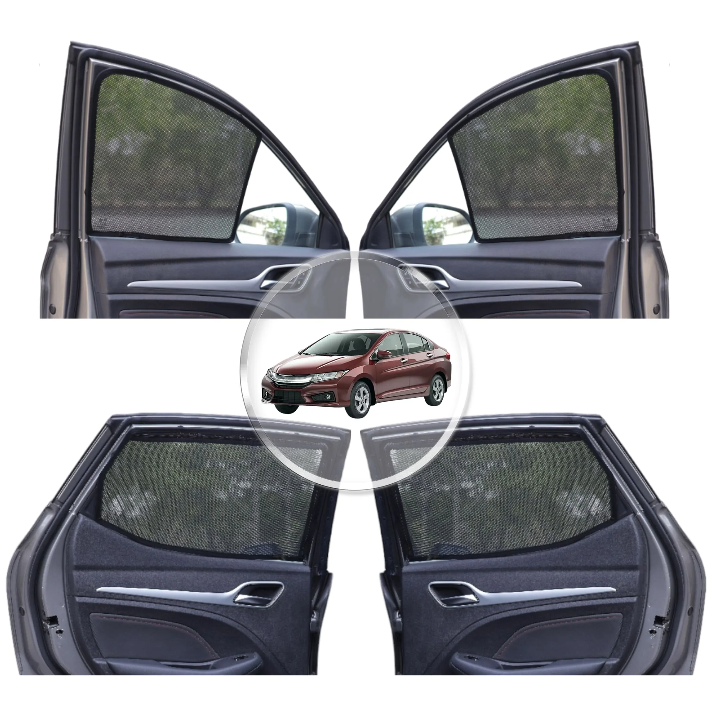 NEODRIFT 'NeoShade' Magnetic Car Sunshades for Honda City T-5 - Image 2