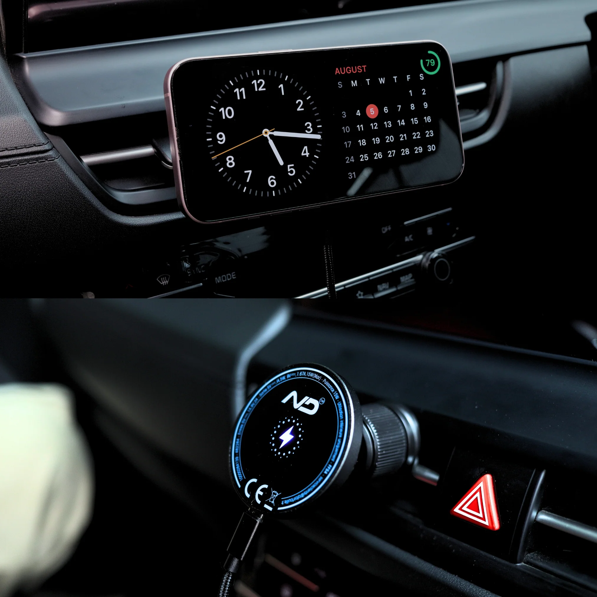 Neodrift 'NeoSnap' Wireless Qi Charger & Magnetic Phone Holder for Car AC Vent - Image 4