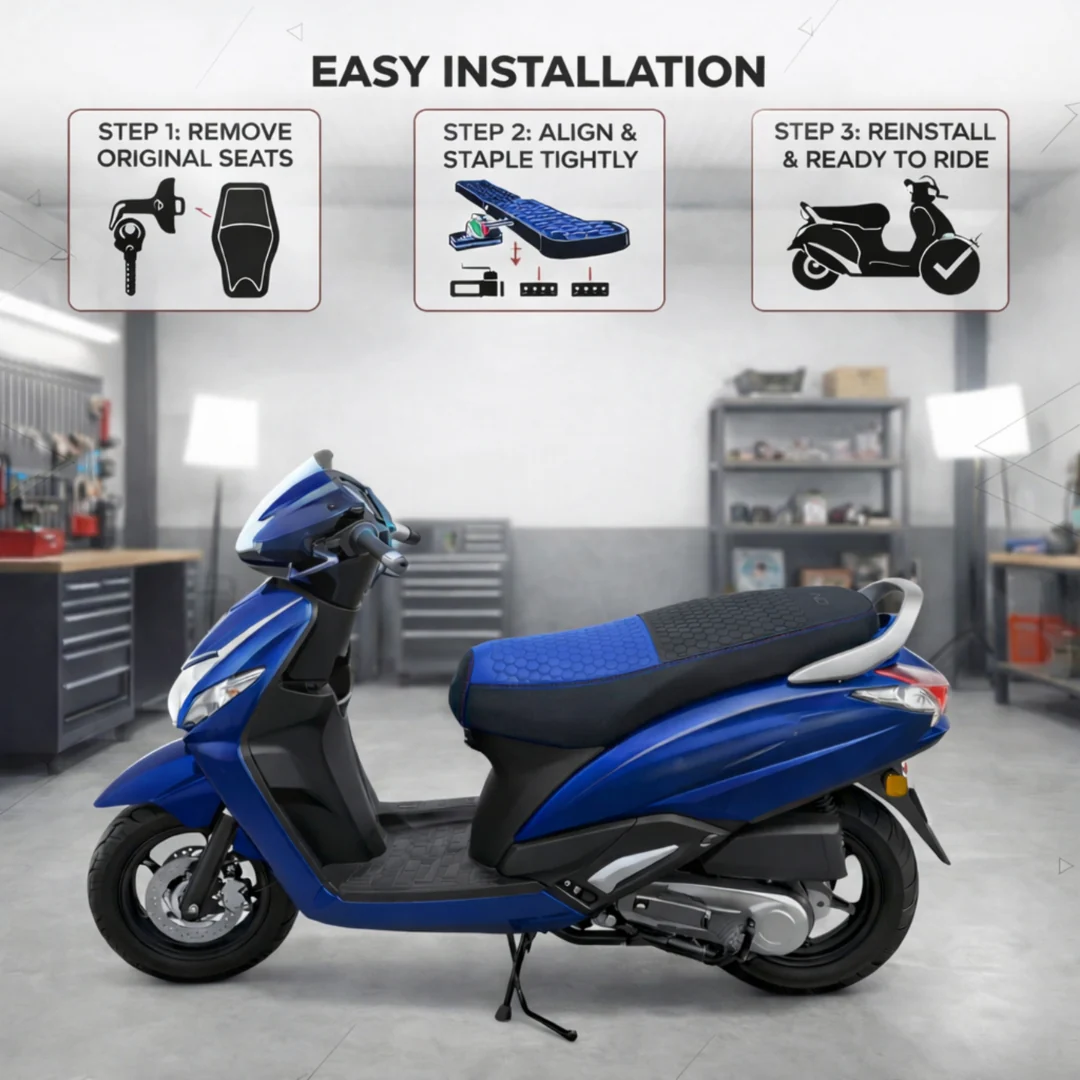 Neodrift Premium Scooty Seat Cover - Ather 450 | Easy Fit | Nappa Art Leather - Image 13