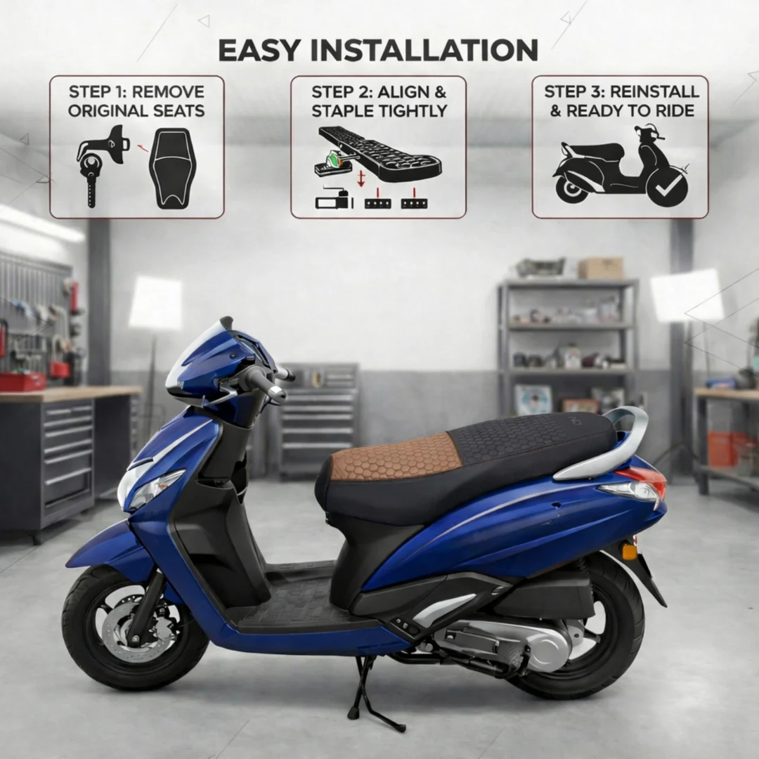 Neodrift Premium Scooty Seat Cover - Ather 450 | Easy Fit | Nappa Art Leather - Image 20