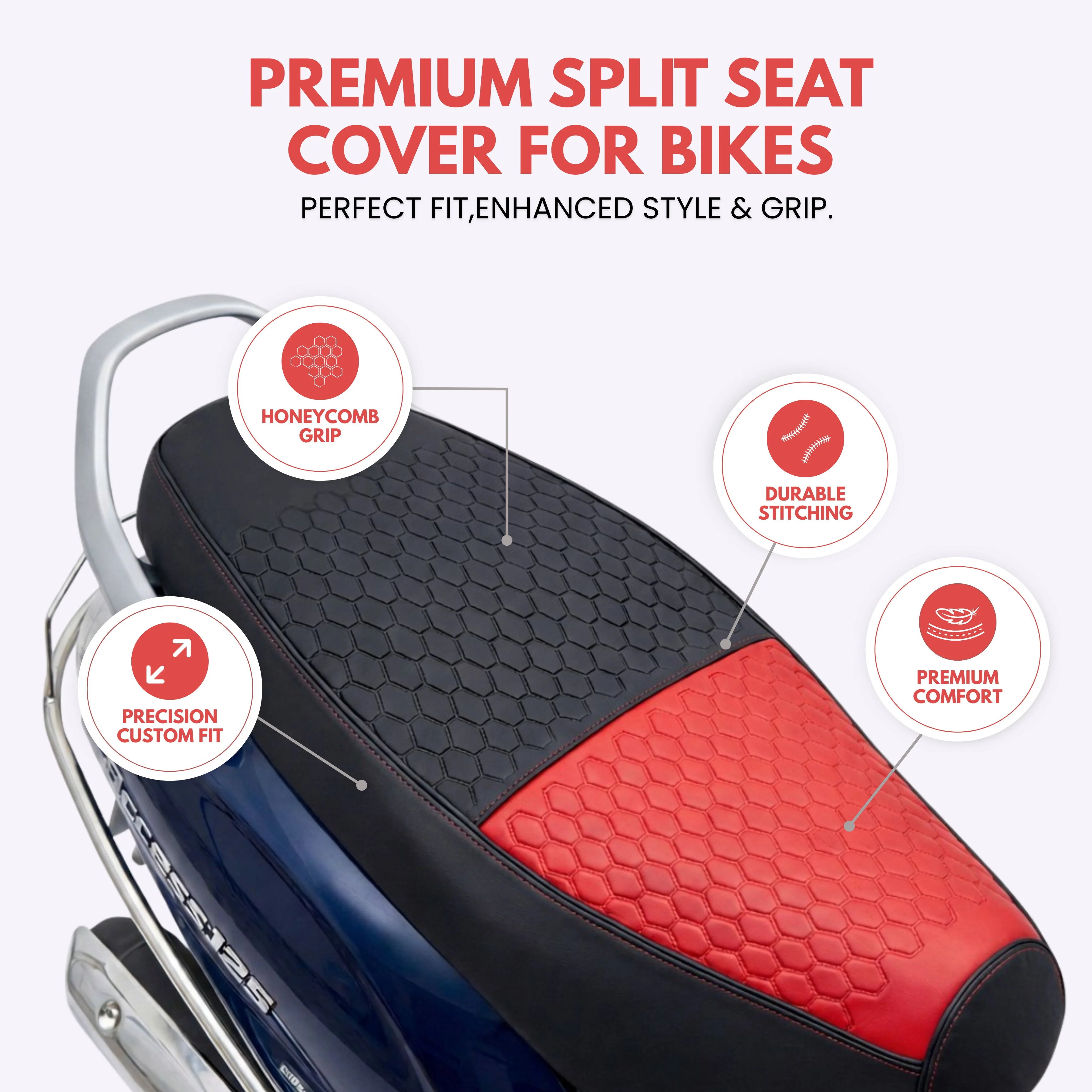 Neodrift Premium Scooty Seat Cover - Ather Rizta | Easy Fit | Nappa Art Leather - Image 3