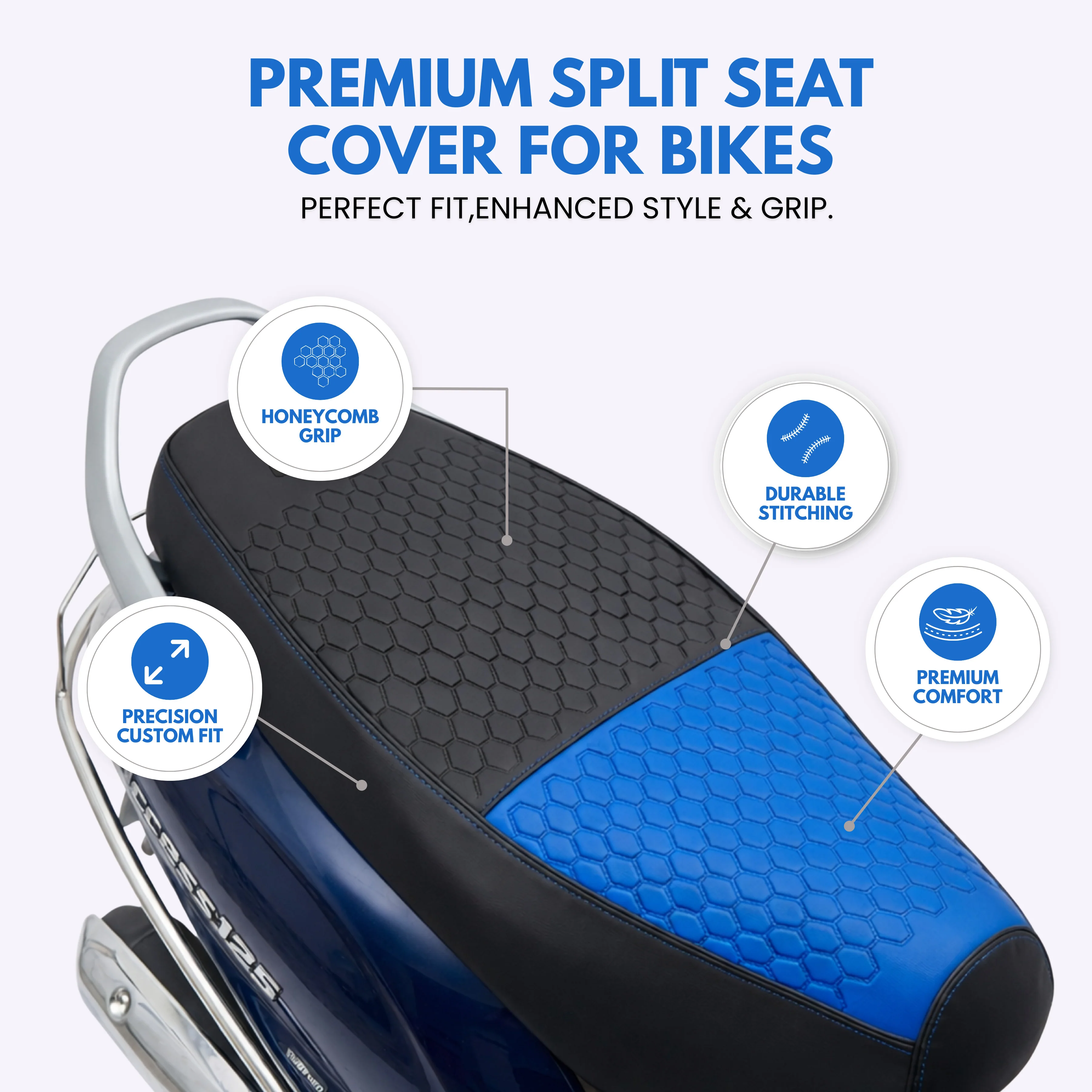 Neodrift Premium Scooty Seat Cover - Ather Rizta | Easy Fit | Nappa Art Leather - Image 9