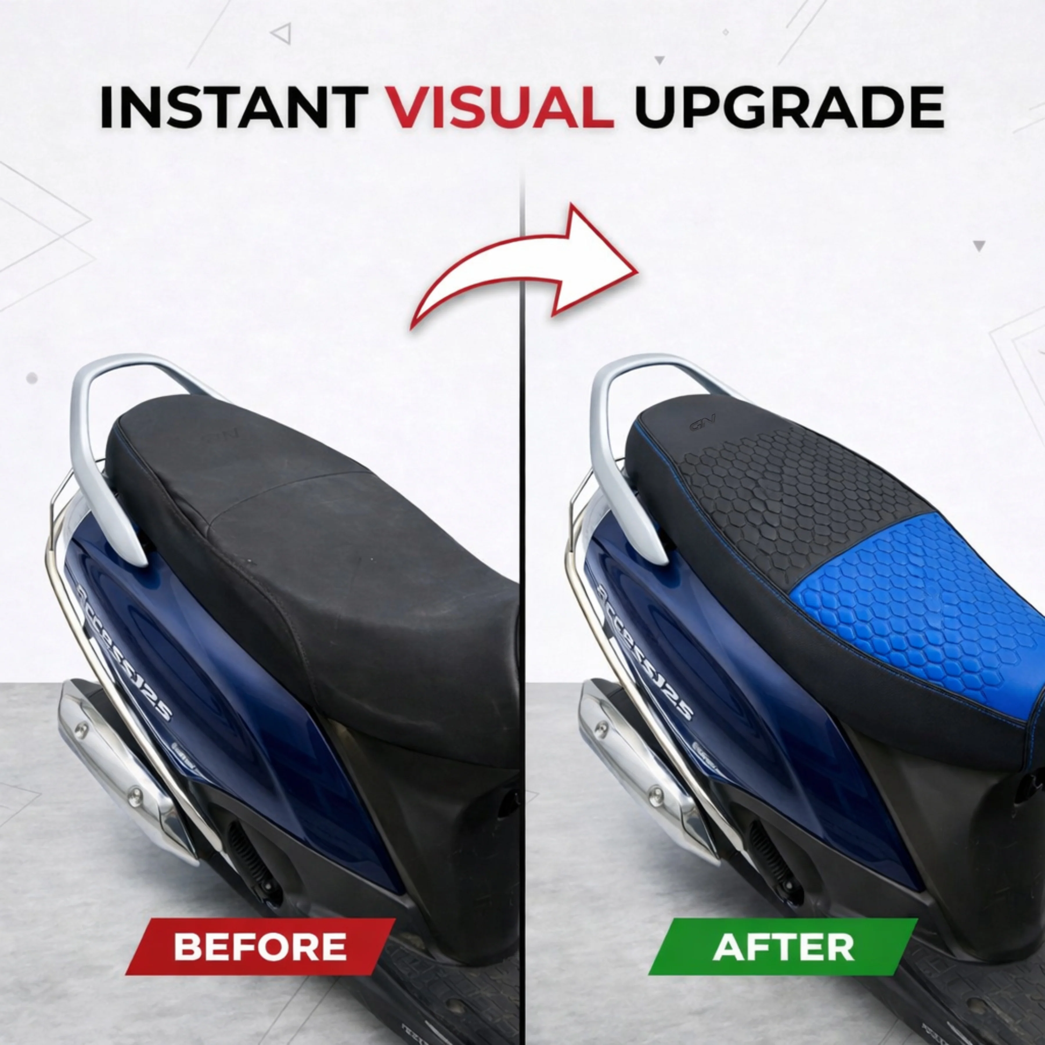 Neodrift Premium Scooty Seat Cover - Hero Pleasure Plus | Easy Fit | Nappa Art Leather - Image 9